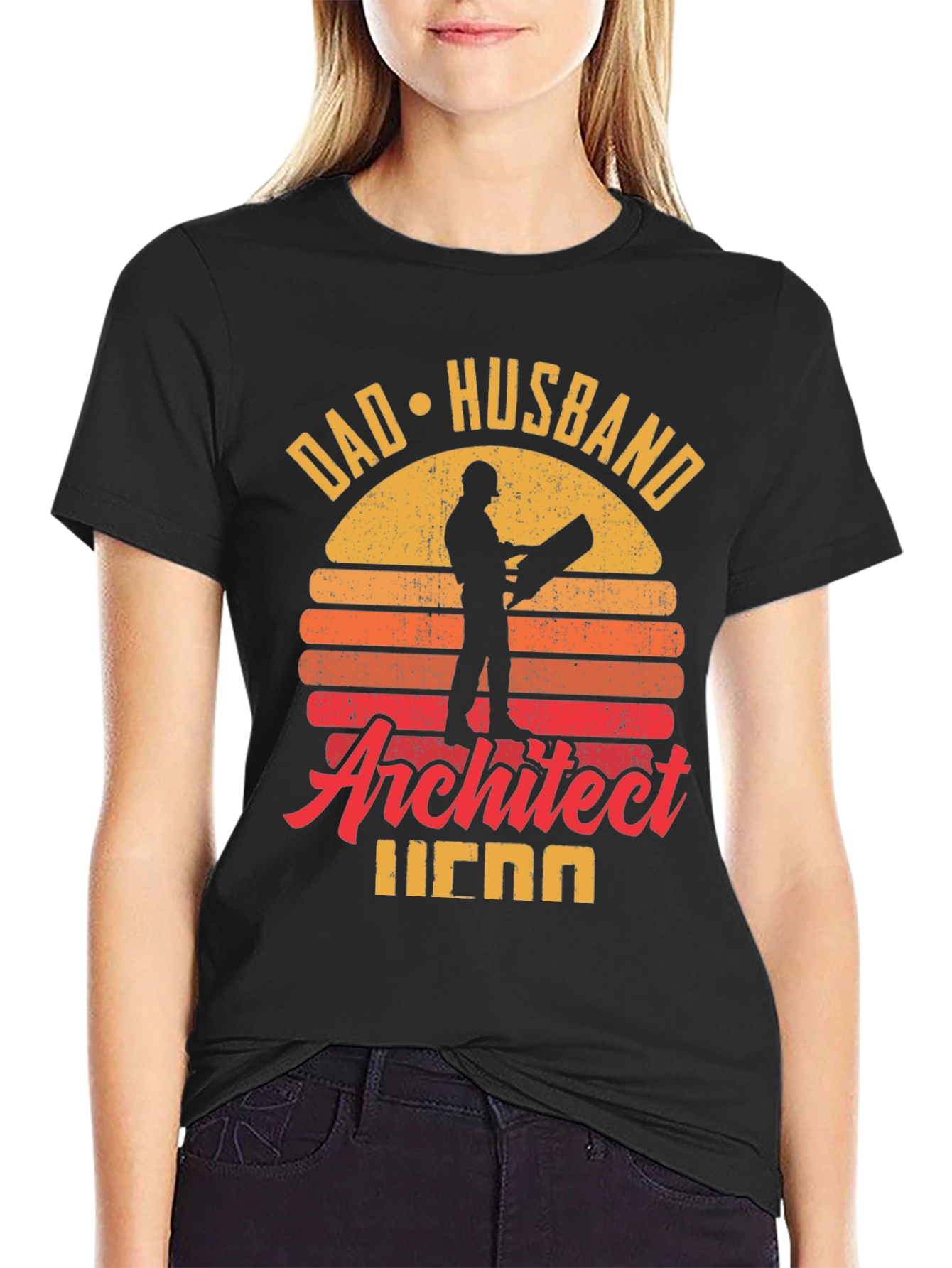 Camiseta Hombre Arquitecto Papá Marido Héroe