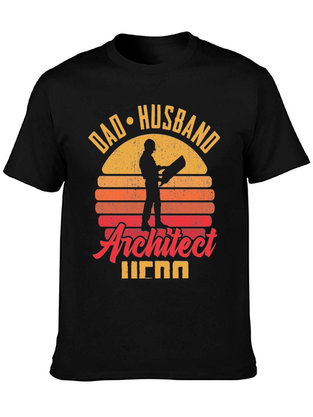 Camiseta Hombre Arquitecto Papá Marido Héroe