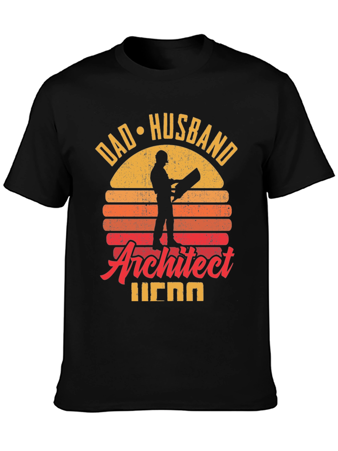 Camiseta Hombre Arquitecto Papá Marido Héroe