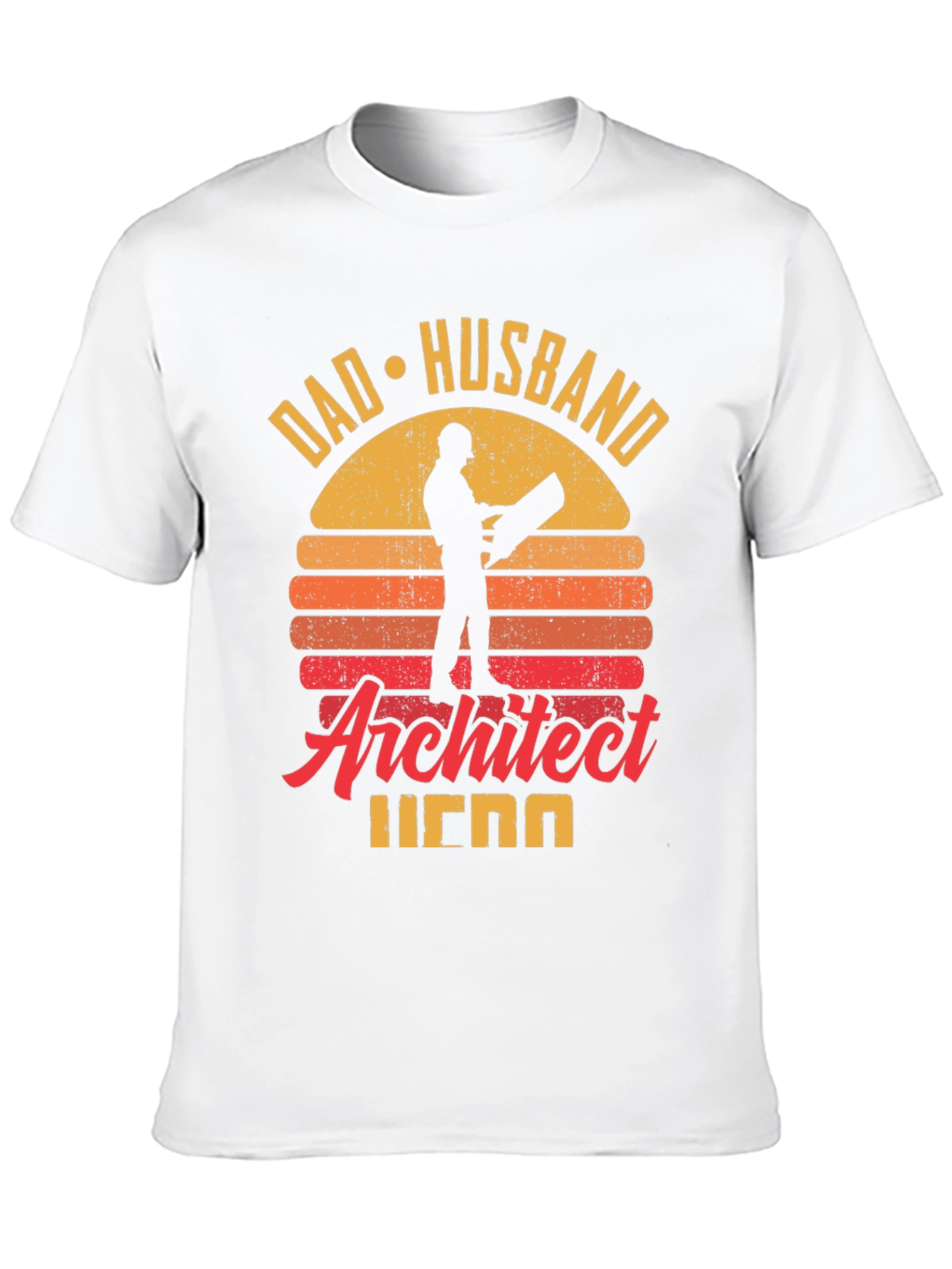 Camiseta Hombre Arquitecto Papá Marido Héroe