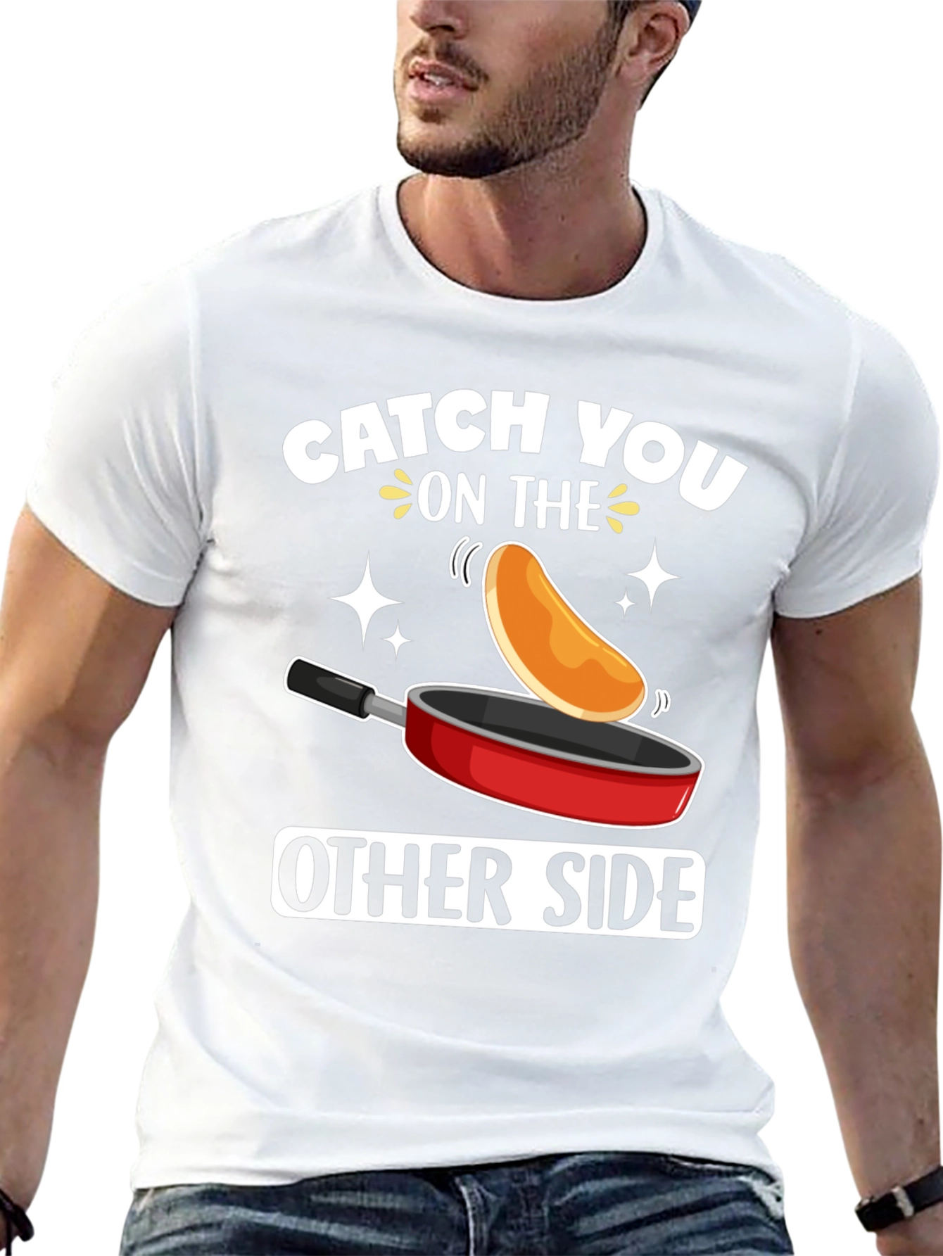 Camiseta Catch You On The Other Side con Sartén y Panqueque