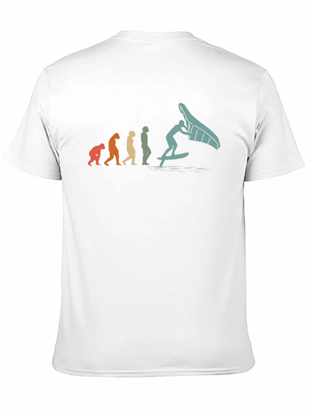 Camiseta Hombre Evolución Windsurf Negra
