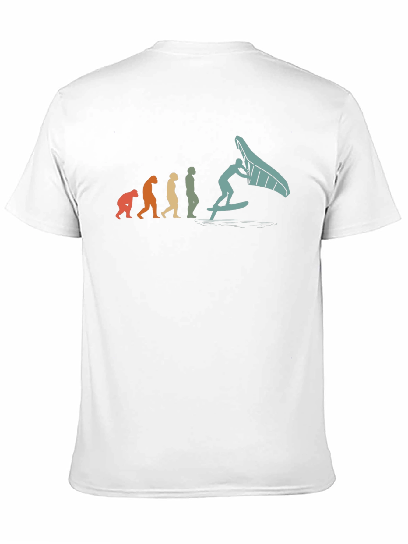 Camiseta Hombre Evolución Windsurf Negra