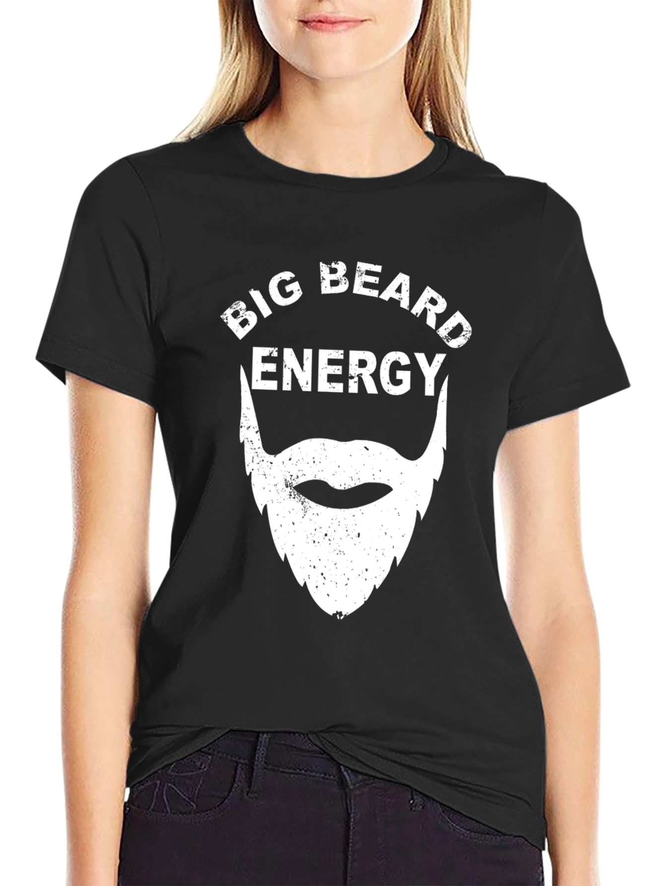 Camiseta Hombre Negra - Energía de Barba Grande