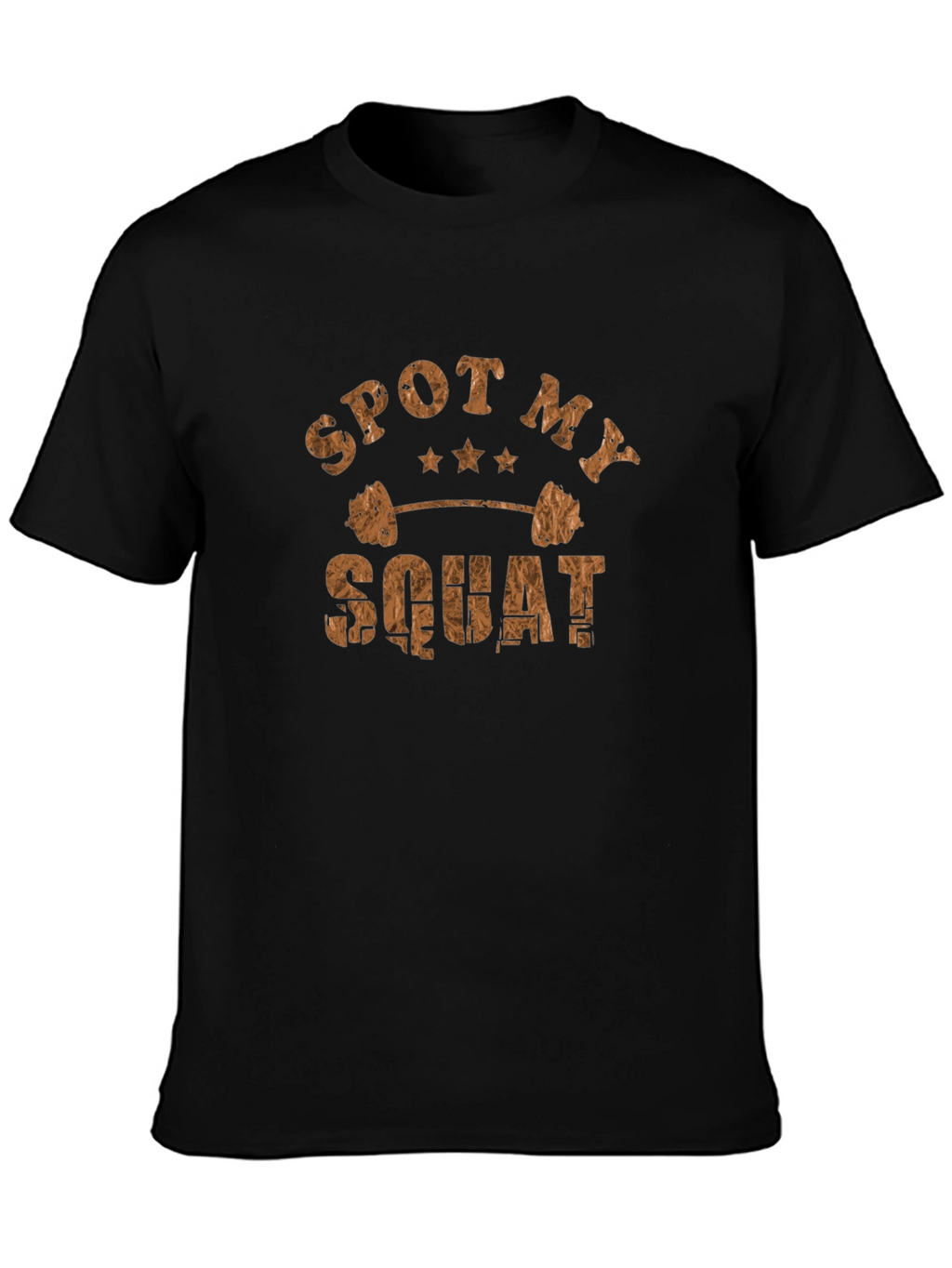Camiseta Hombre Negra Spot My Squat Gimnasio