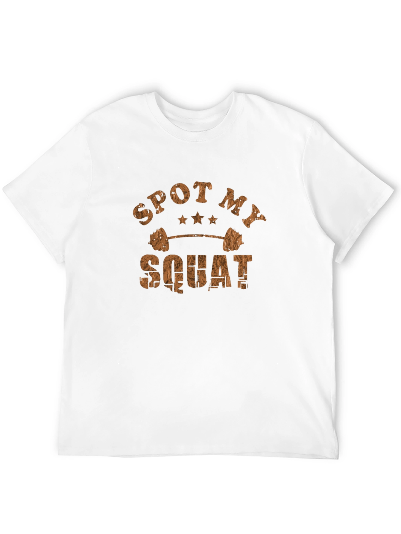 Camiseta Hombre Negra Spot My Squat Gimnasio