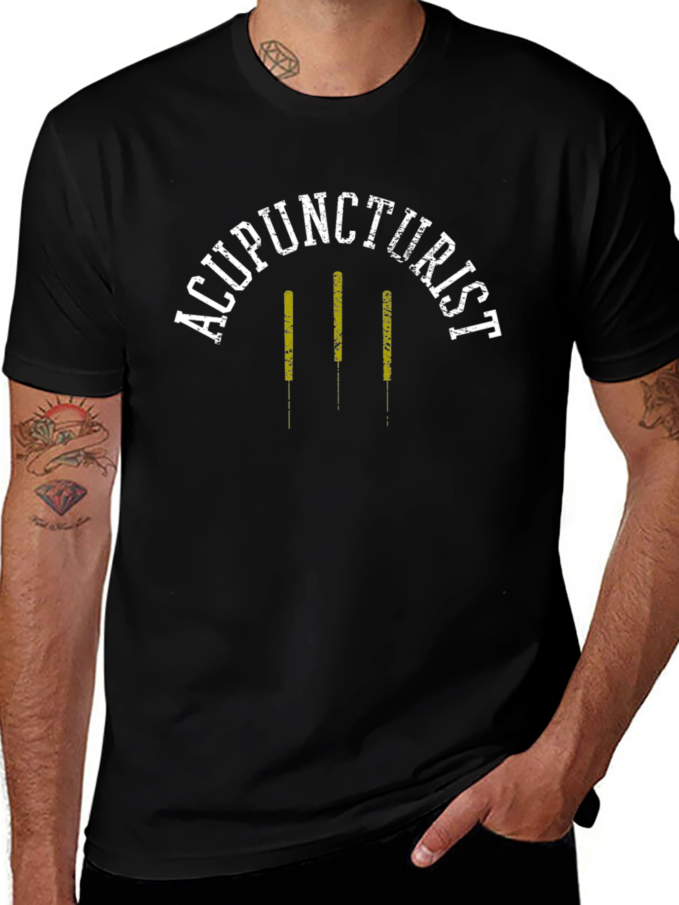 Camiseta Acupunturista Unisex Negra
