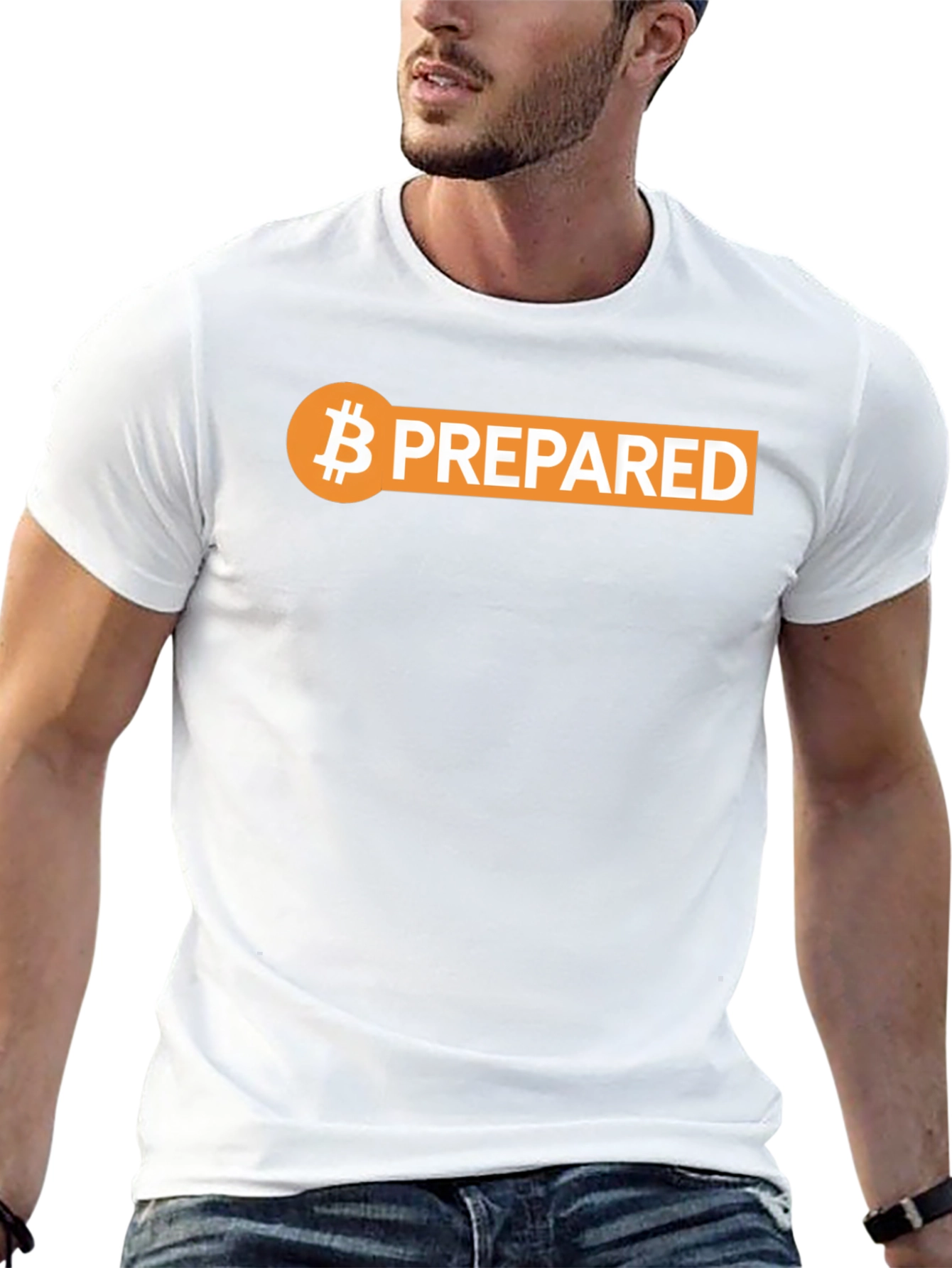 Camiseta Bitcoin Prepared Negra - Diseño Cripto