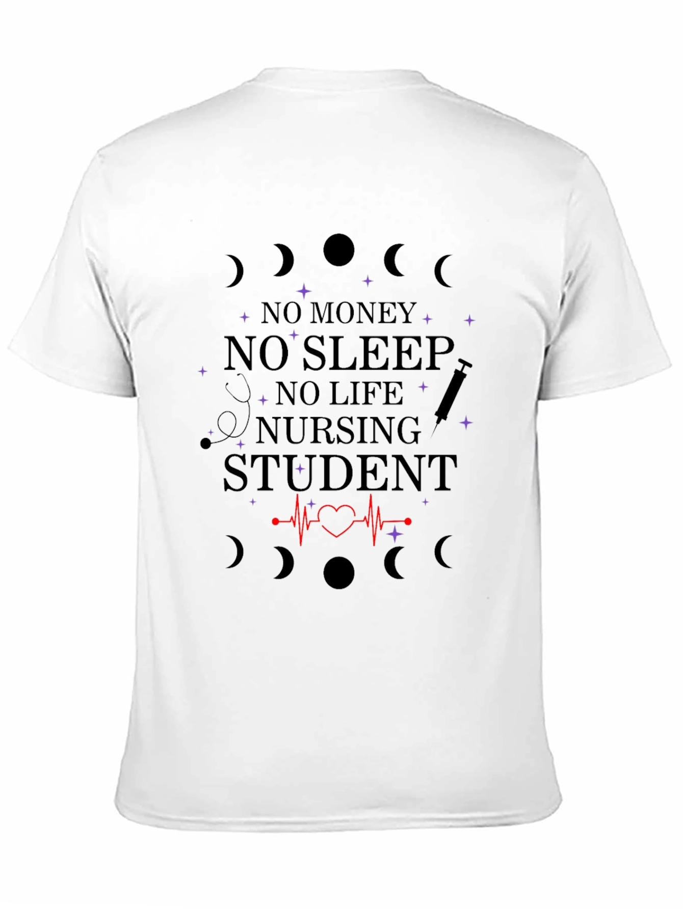 Camiseta Estudiante Enfermería - Sin Dinero Sueño Vida