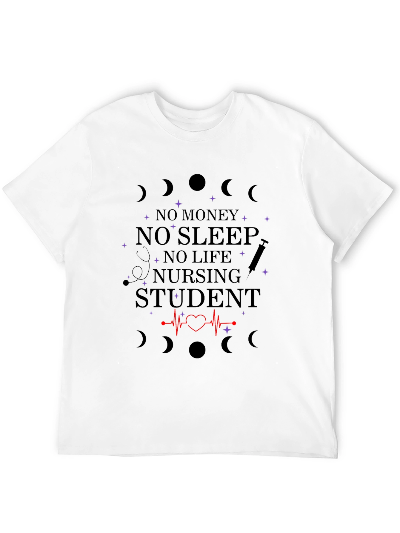 Camiseta Estudiante Enfermería - Sin Dinero Sueño Vida