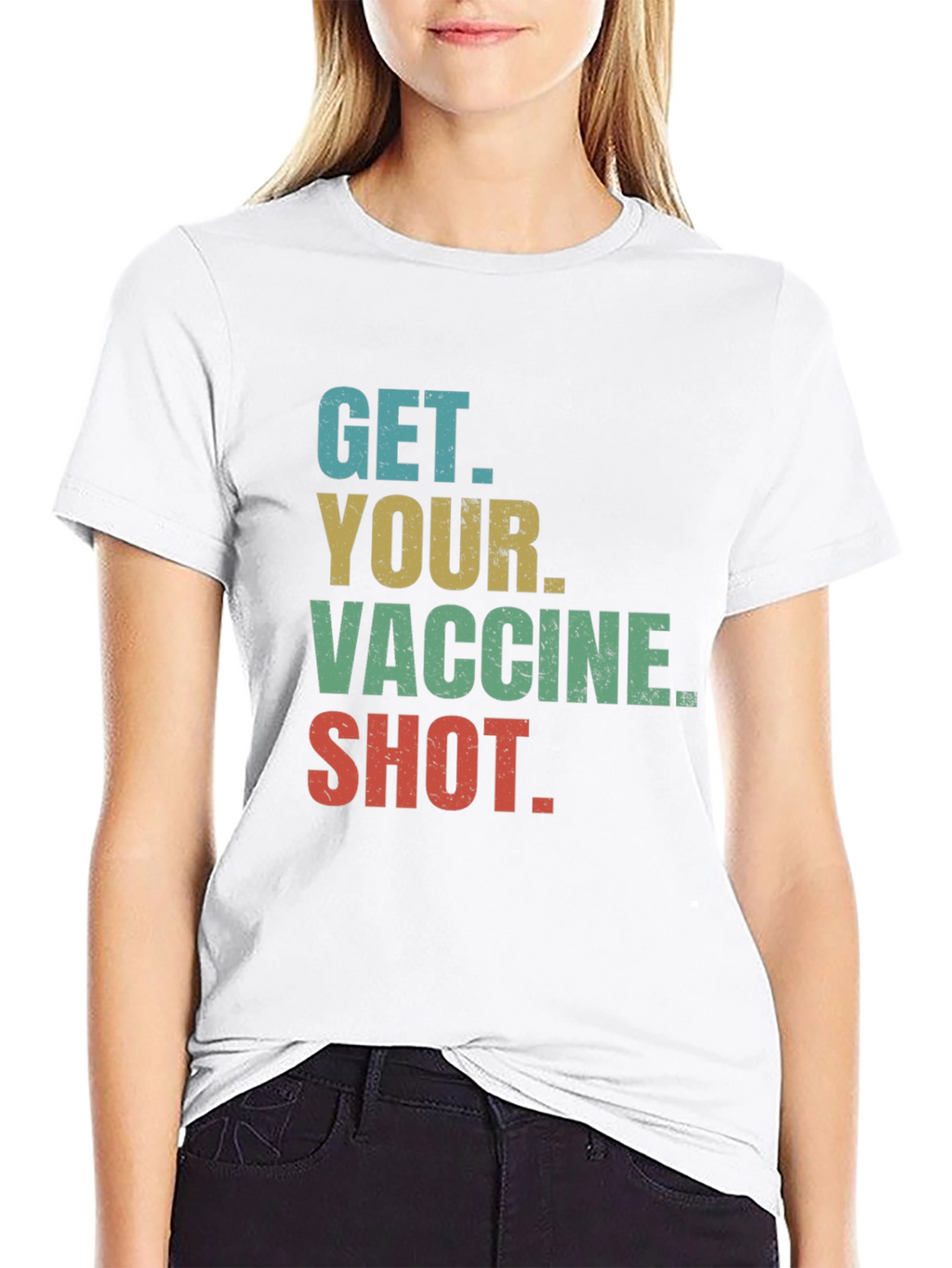 Camiseta con mensaje: ¡Vacúnate!