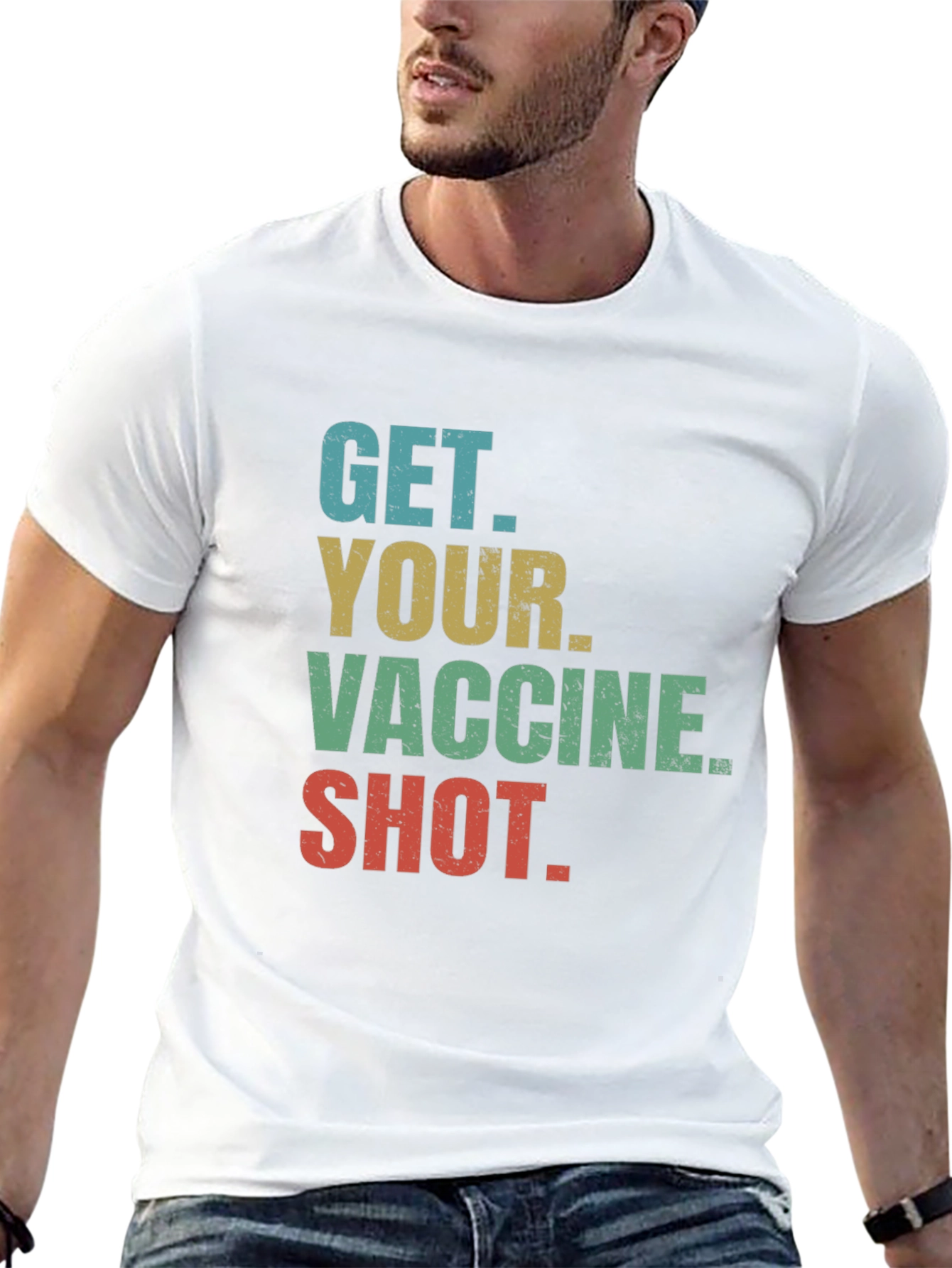 Camiseta con mensaje: ¡Vacúnate!