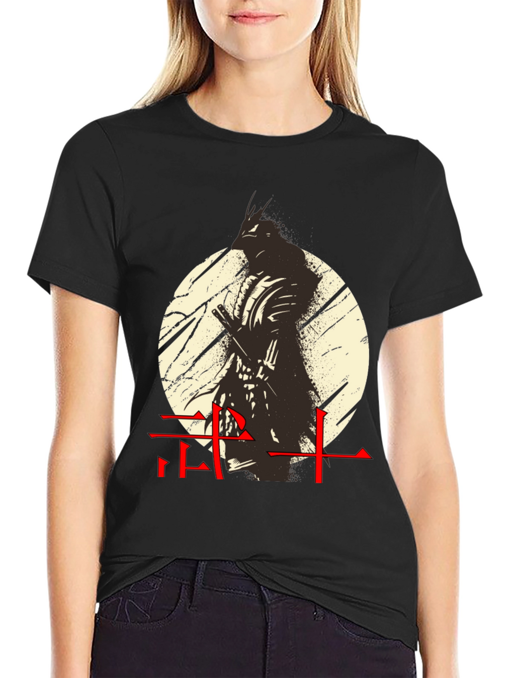 Camiseta Hombre Diseño Guerrero Japonés