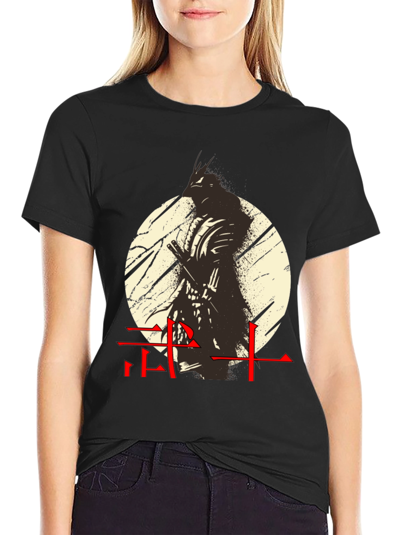 Camiseta Hombre Diseño Guerrero Japonés