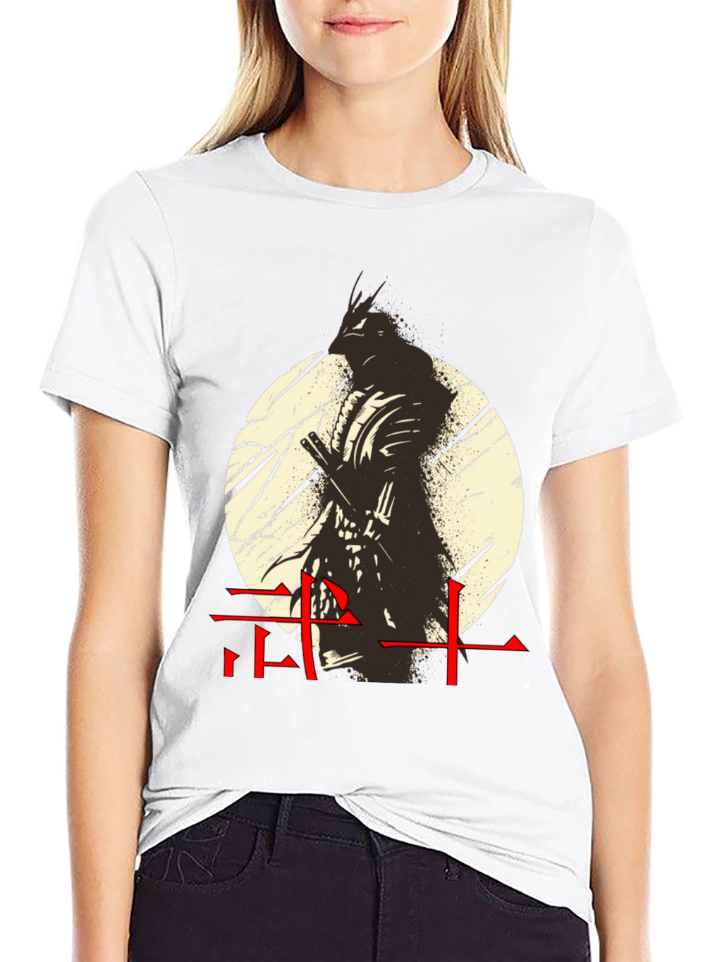 Camiseta Hombre Diseño Guerrero Japonés
