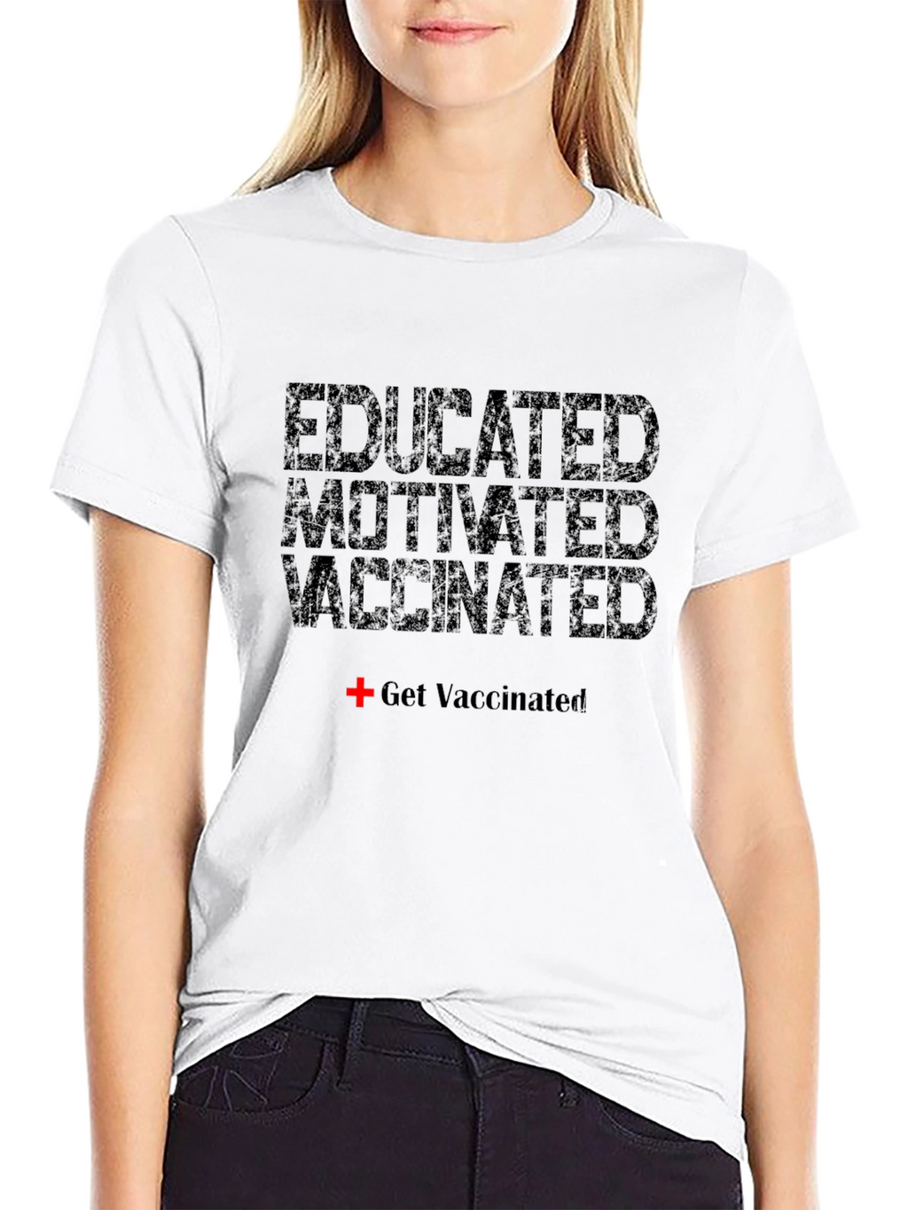 Camiseta Educado Motivado Vacunado - Estilo Casual