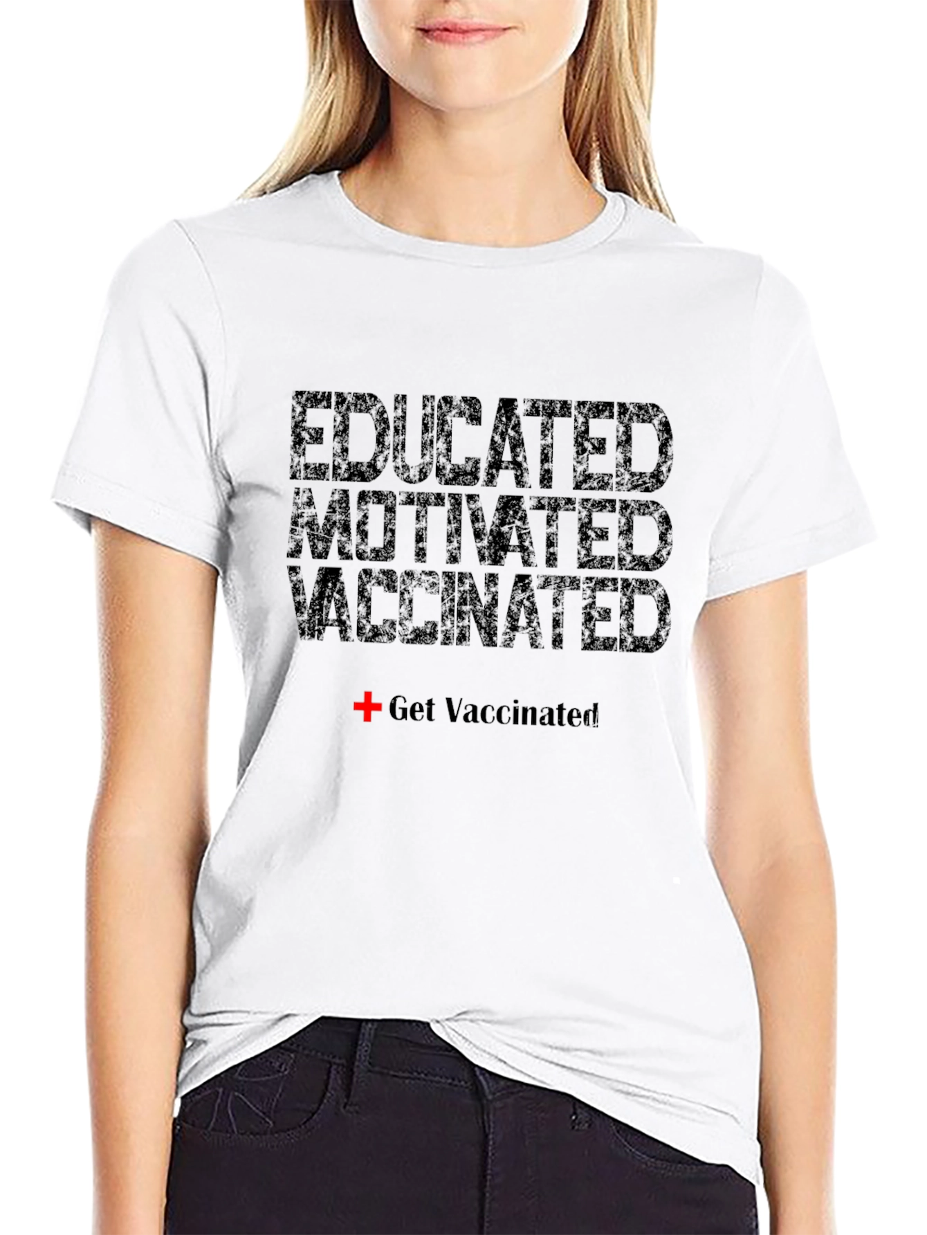 Camiseta Educado Motivado Vacunado - Estilo Casual