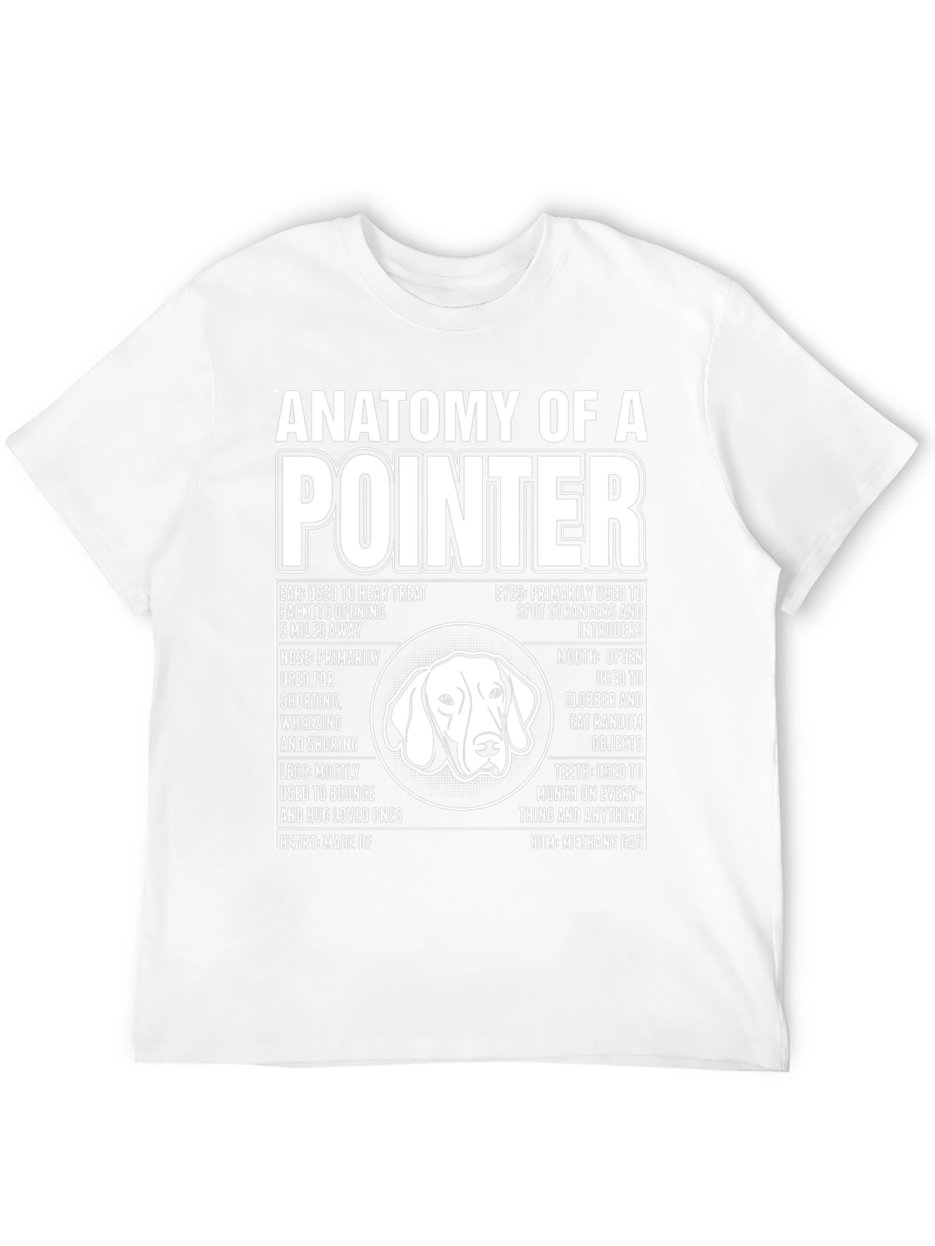 Camiseta Anatomy of a Pointer - Diseño Divertido para Amantes de Perros