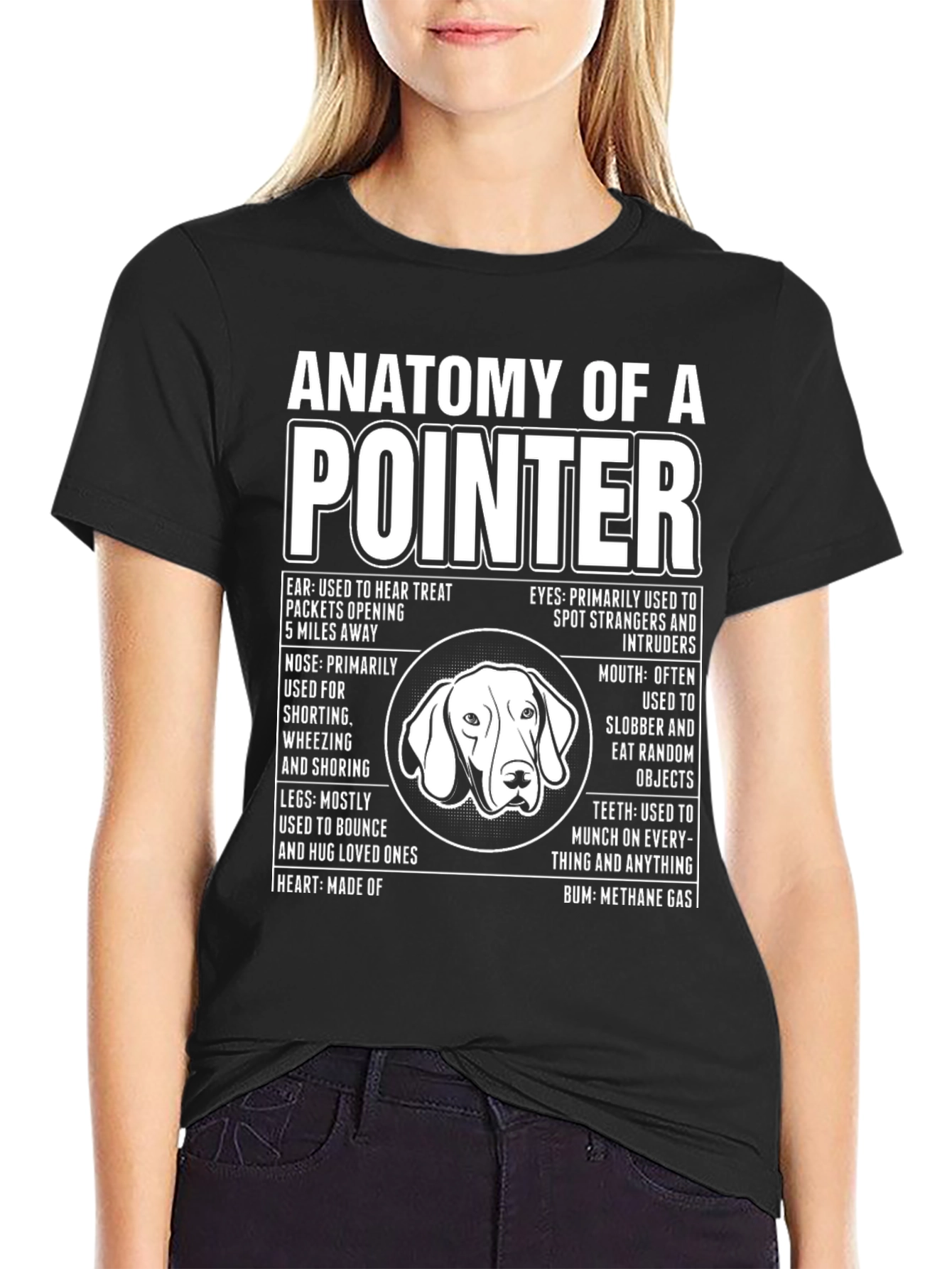 Camiseta Anatomy of a Pointer - Diseño Divertido para Amantes de Perros