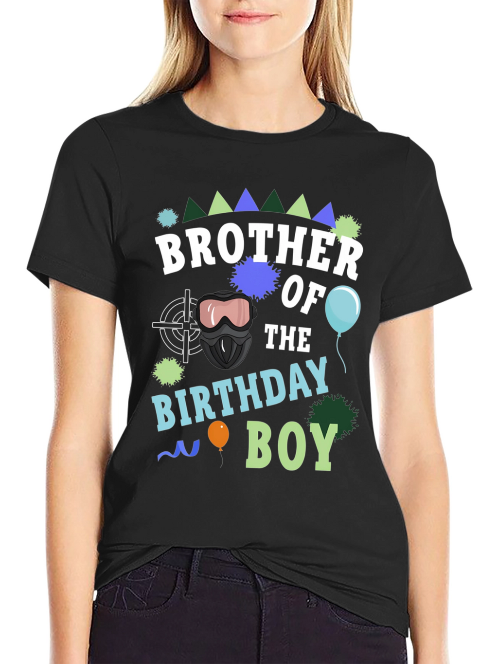 Camiseta Hermano del Cumpleañero Negra