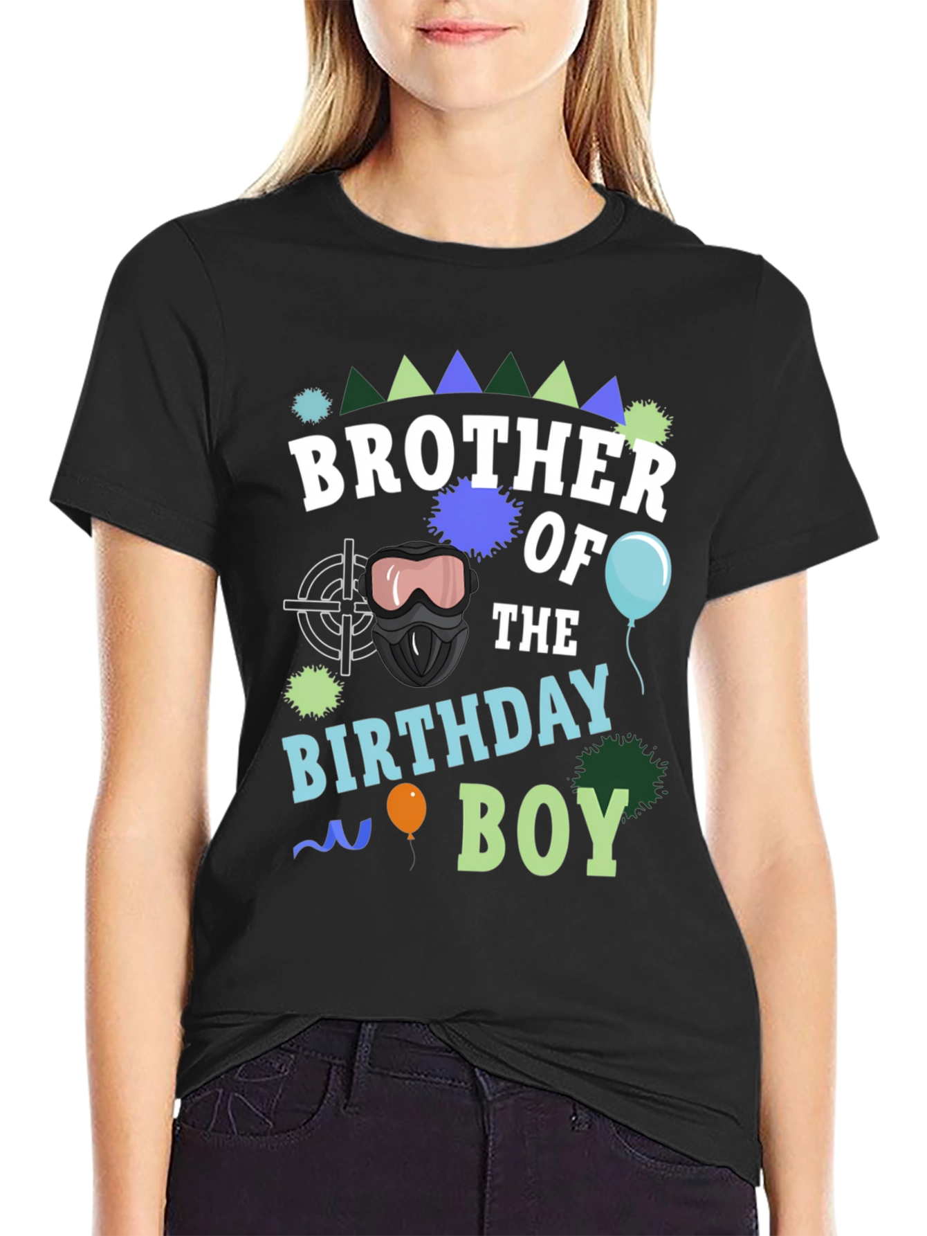 Camiseta Hermano del Cumpleañero Negra