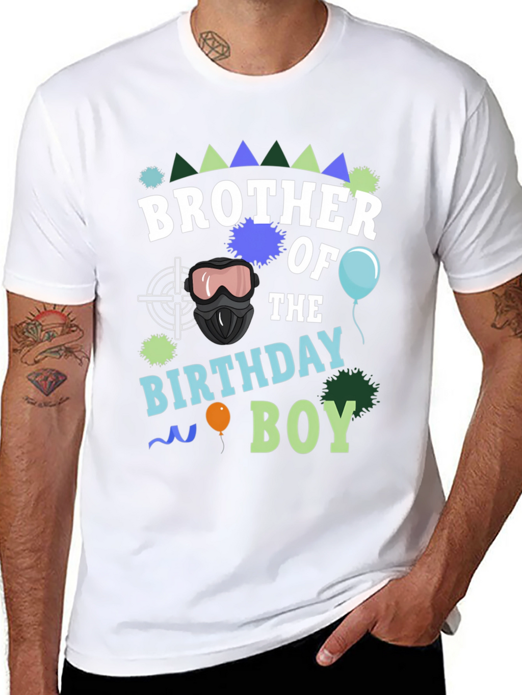 Camiseta Hermano del Cumpleañero Negra