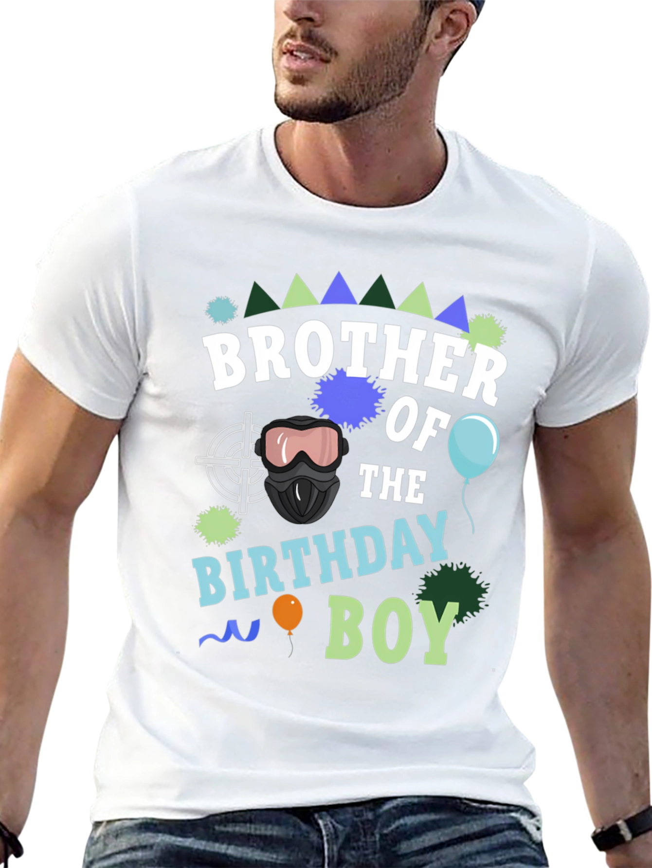 Camiseta Hermano del Cumpleañero Negra