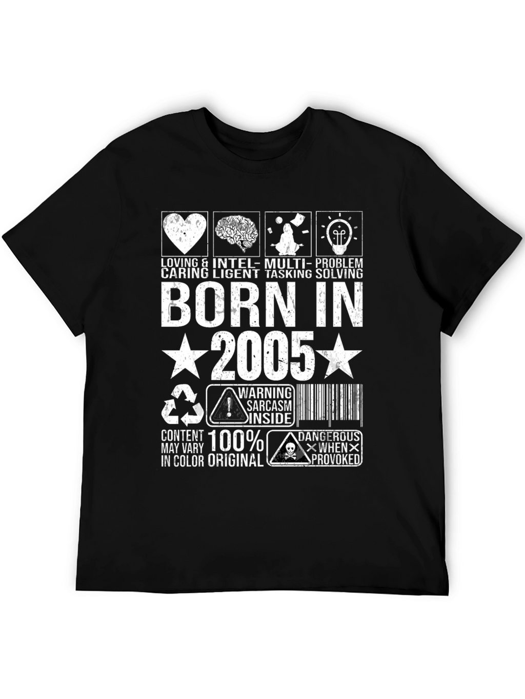 Camiseta Born in 2005 Negra