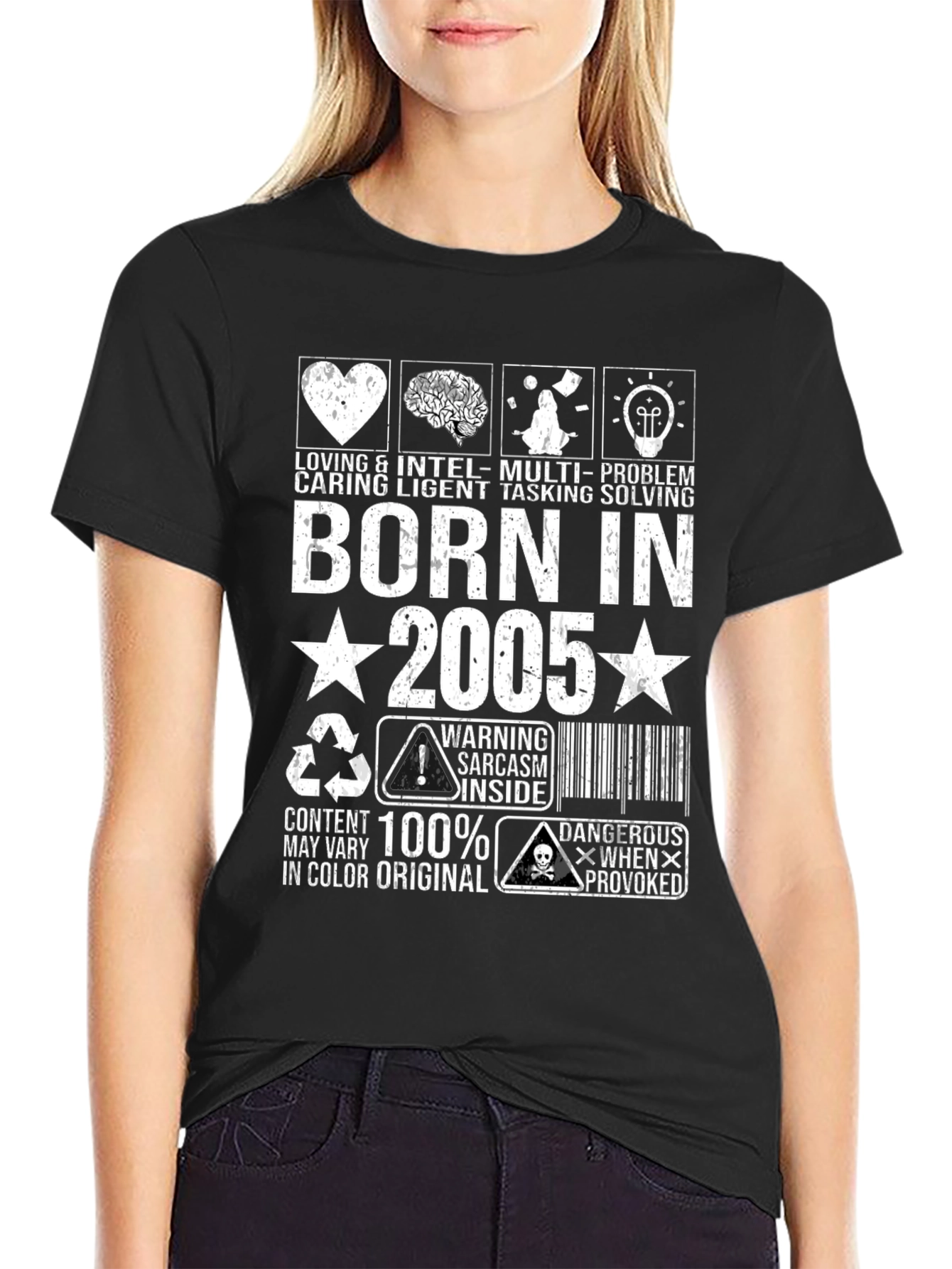 Camiseta Born in 2005 Negra
