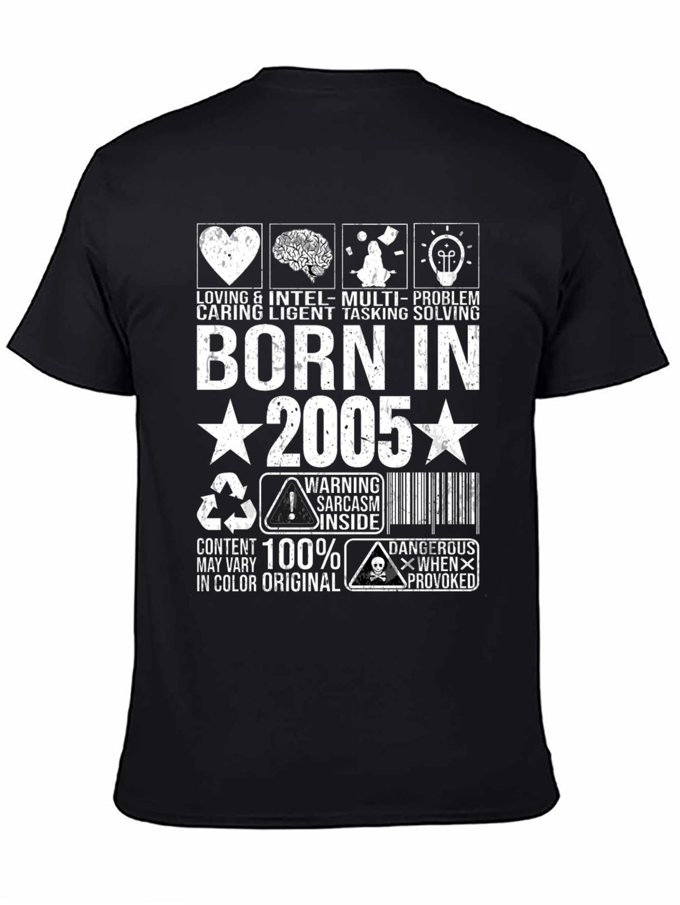 Camiseta Born in 2005 Negra