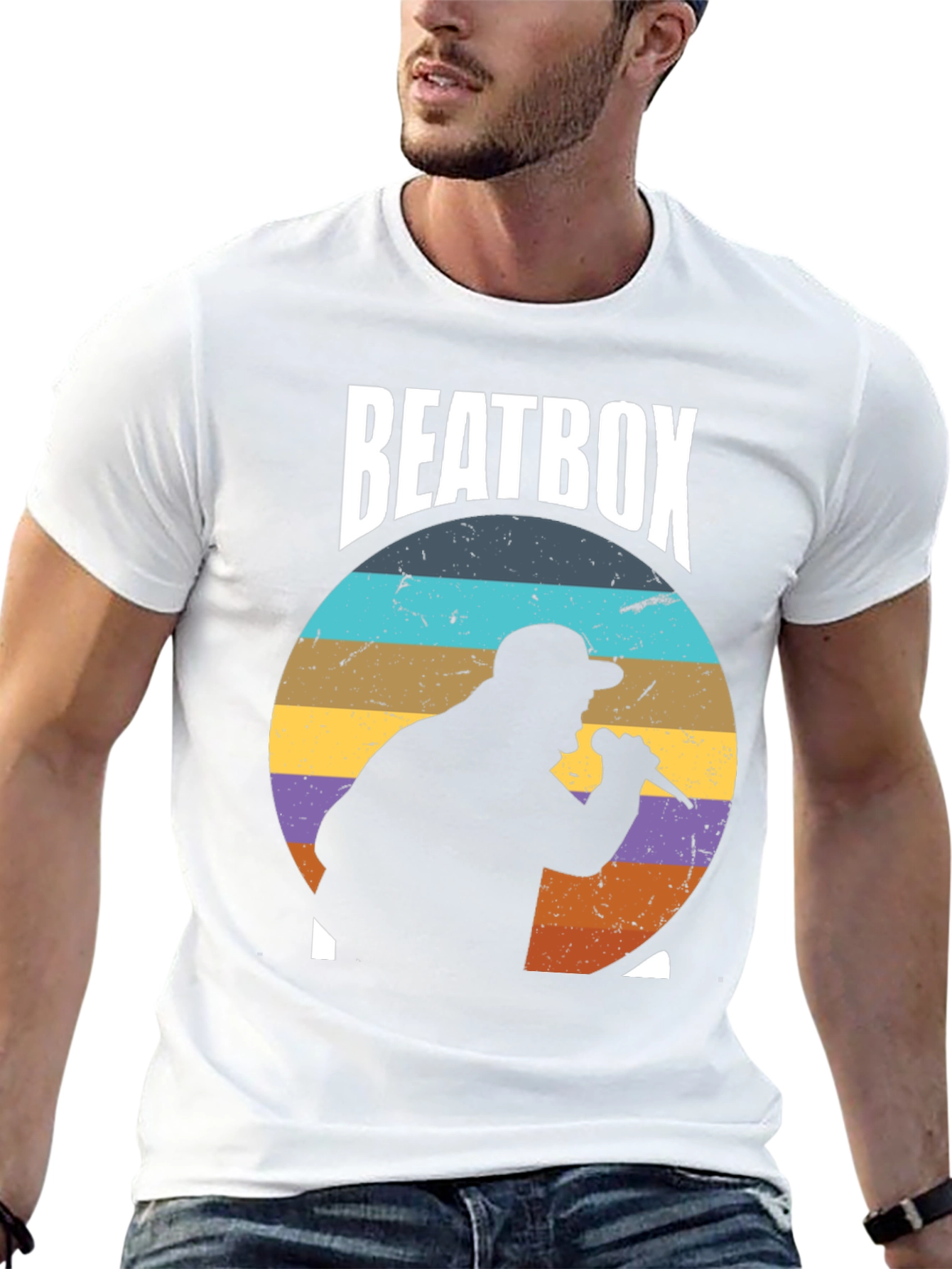 Camiseta Beatbox Retro Vintage para Hombre