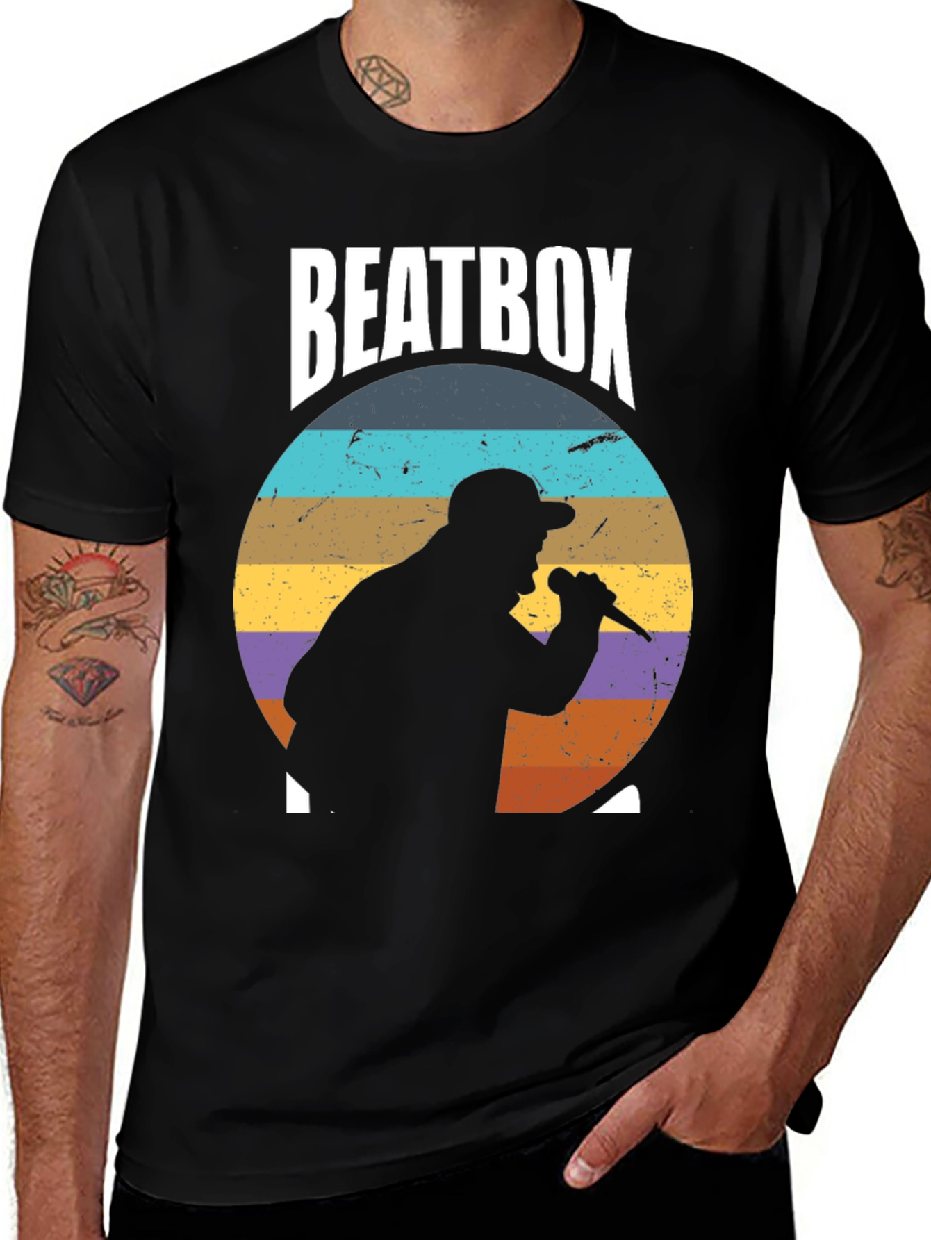 Camiseta Beatbox Retro Vintage para Hombre