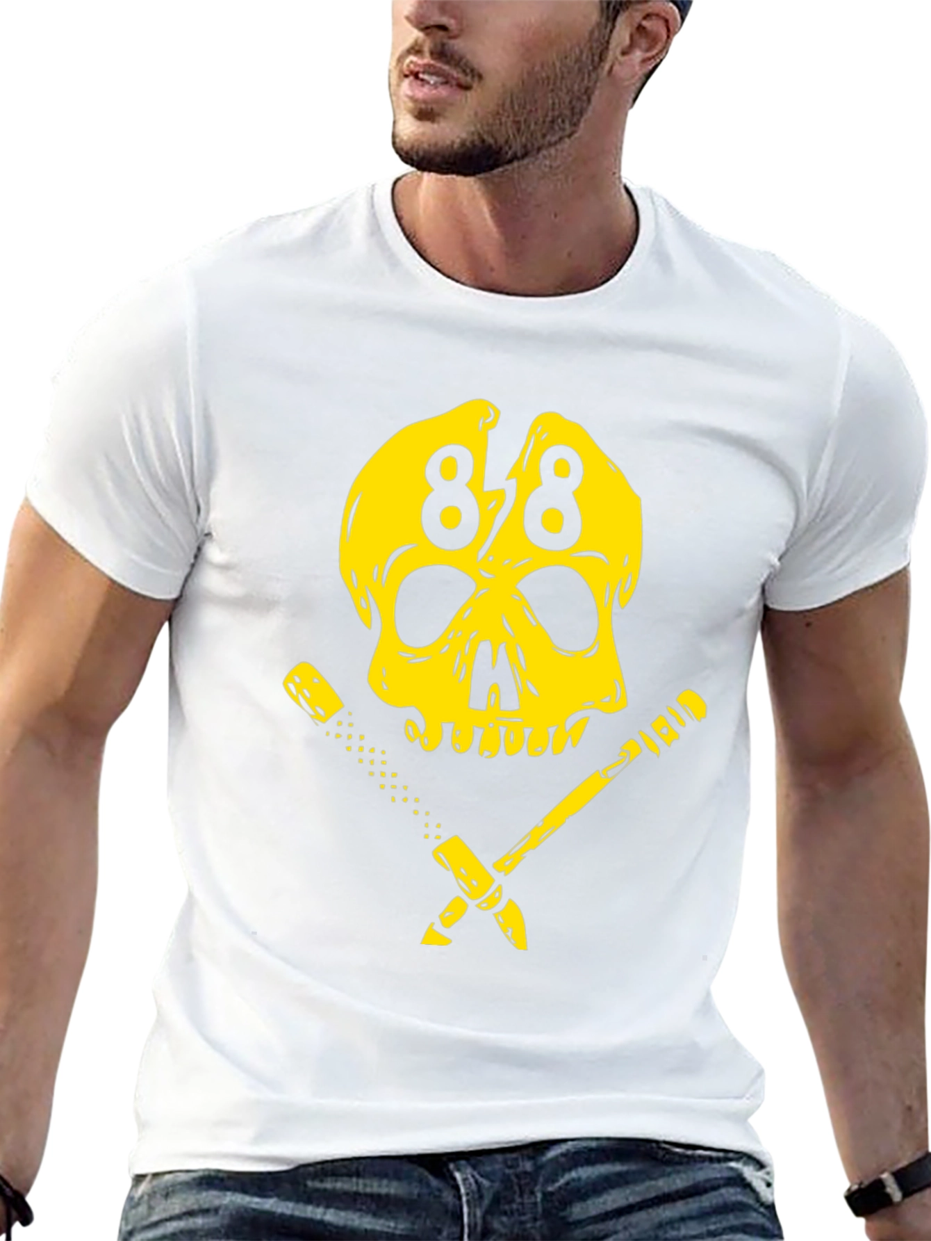 Camiseta Calavera 88 con Hachas Cruzadas - Estilo Único