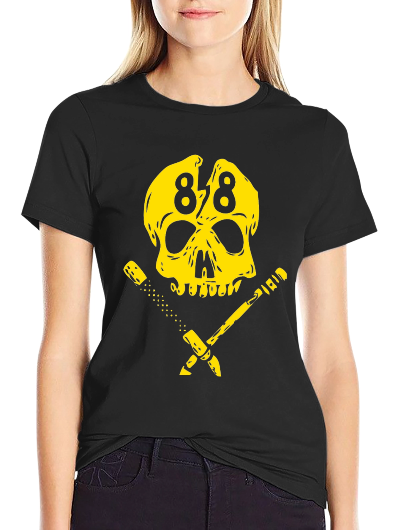 Camiseta Calavera 88 con Hachas Cruzadas - Estilo Único