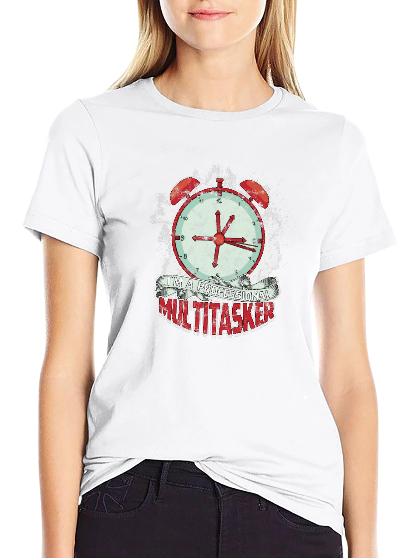 Camiseta Hombre Multitarea Profesional - Diseño Reloj