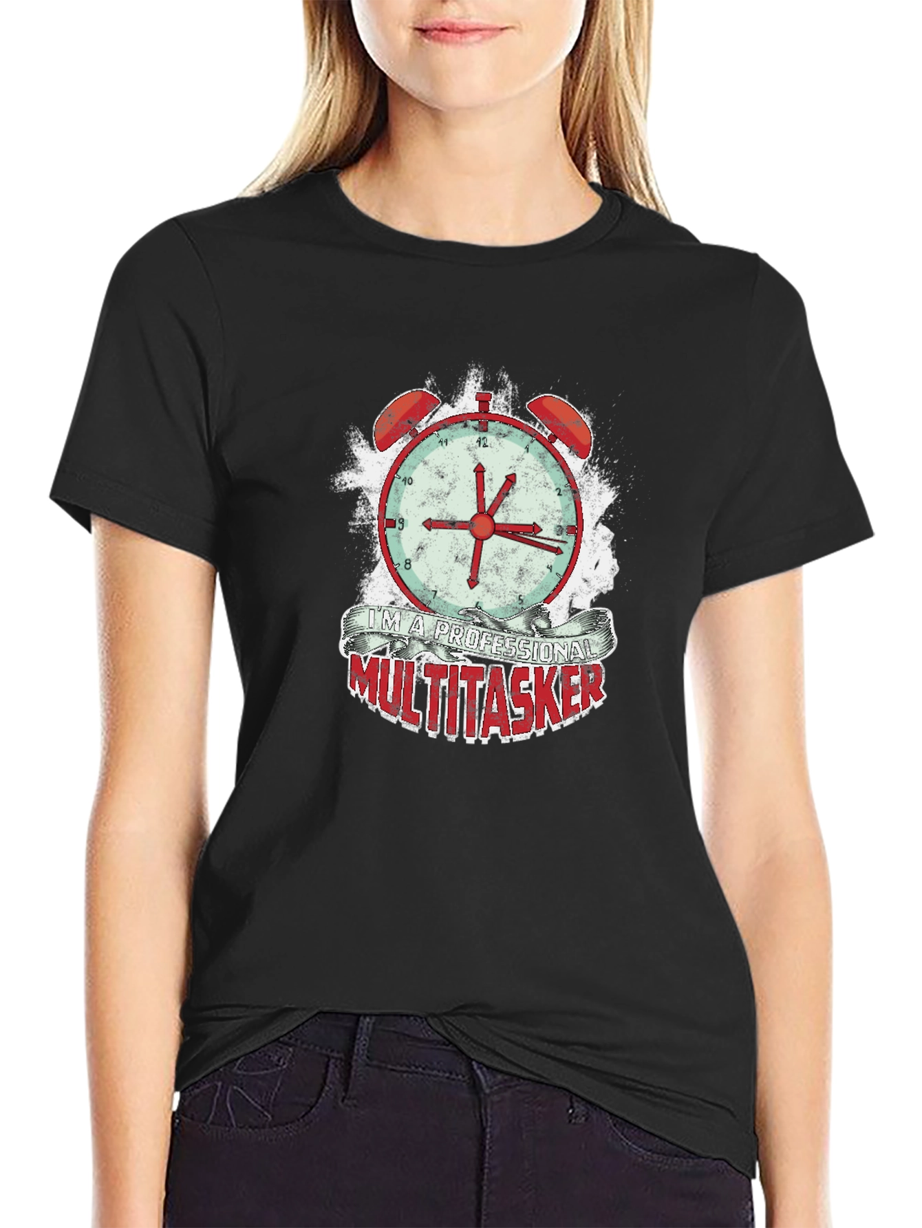 Camiseta Hombre Multitarea Profesional - Diseño Reloj