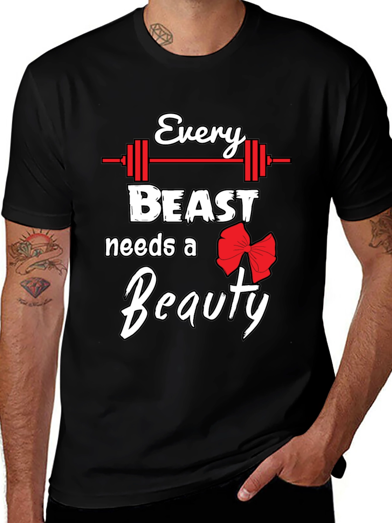 Camiseta Hombre Negra Beast and Beauty