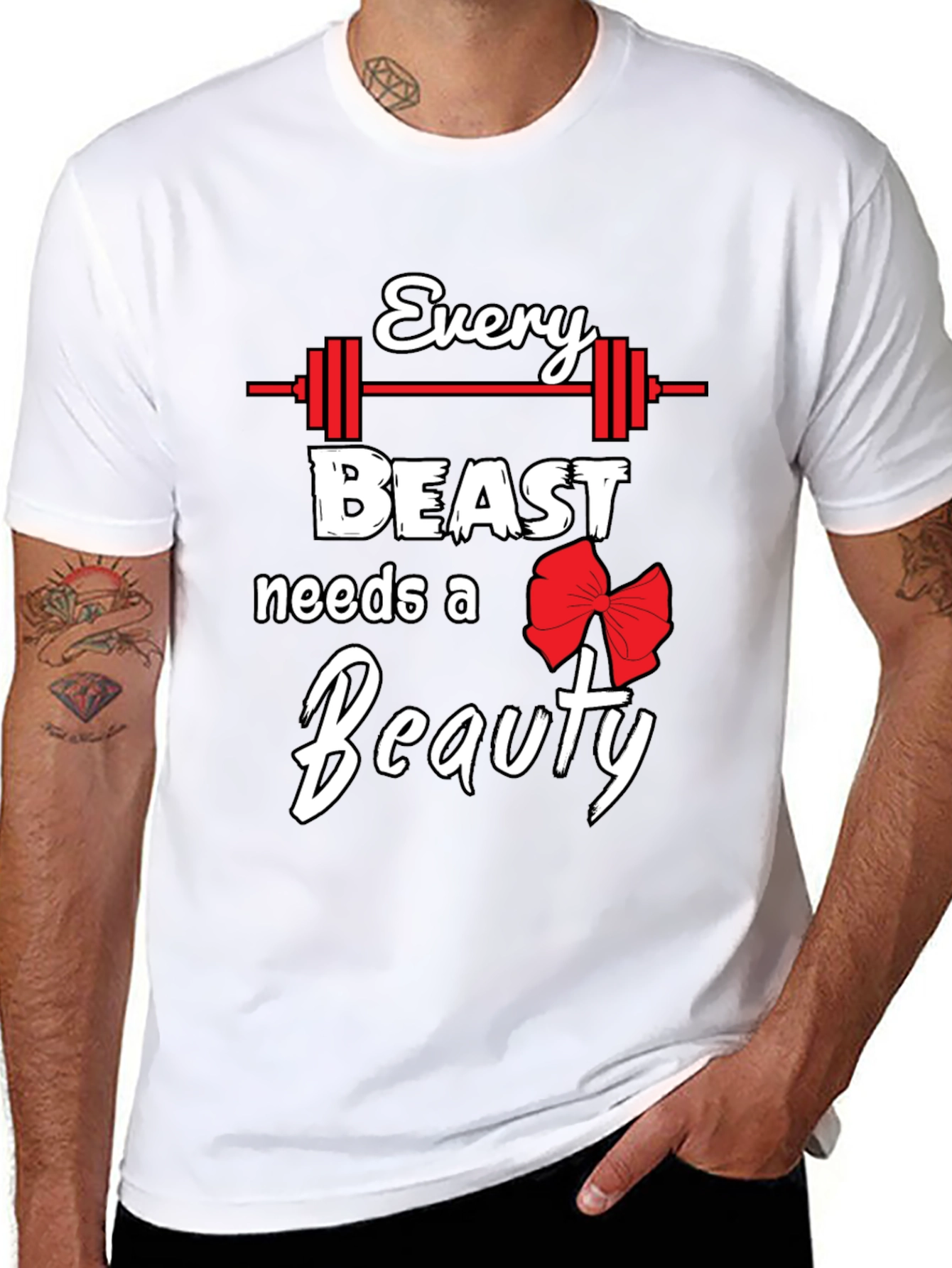 Camiseta Hombre Negra Beast and Beauty