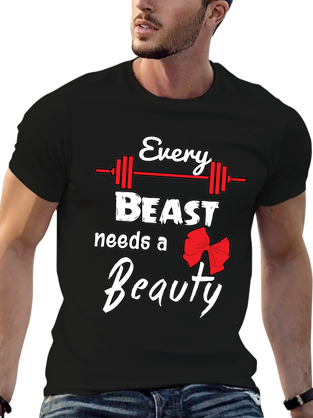 Camiseta Hombre Negra Beast and Beauty