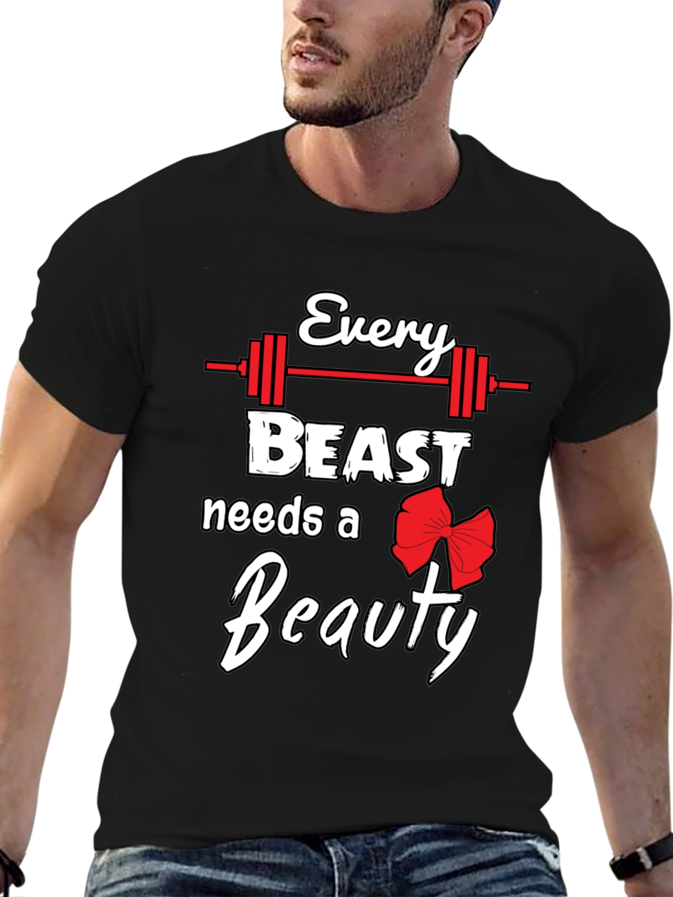 Camiseta Hombre Negra Beast and Beauty
