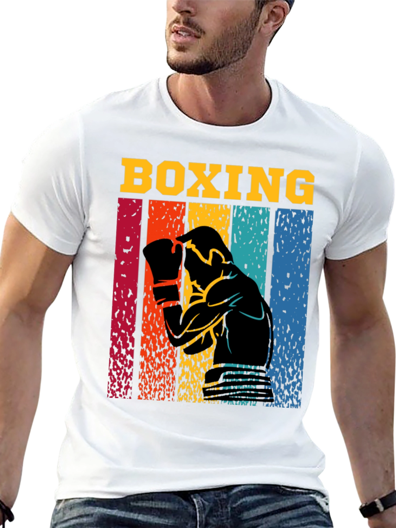 Camiseta Boxeo Vintage Diseño Retro
