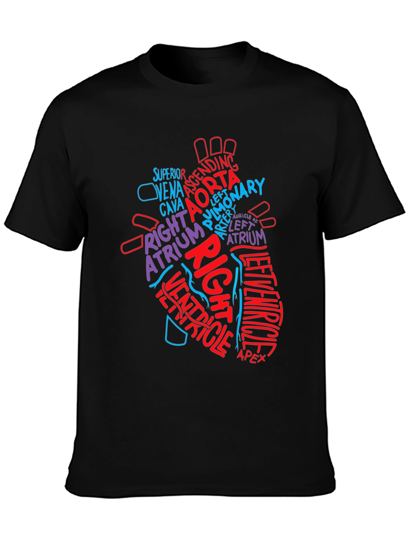 Camiseta Corazón Anatómico con Tipografía