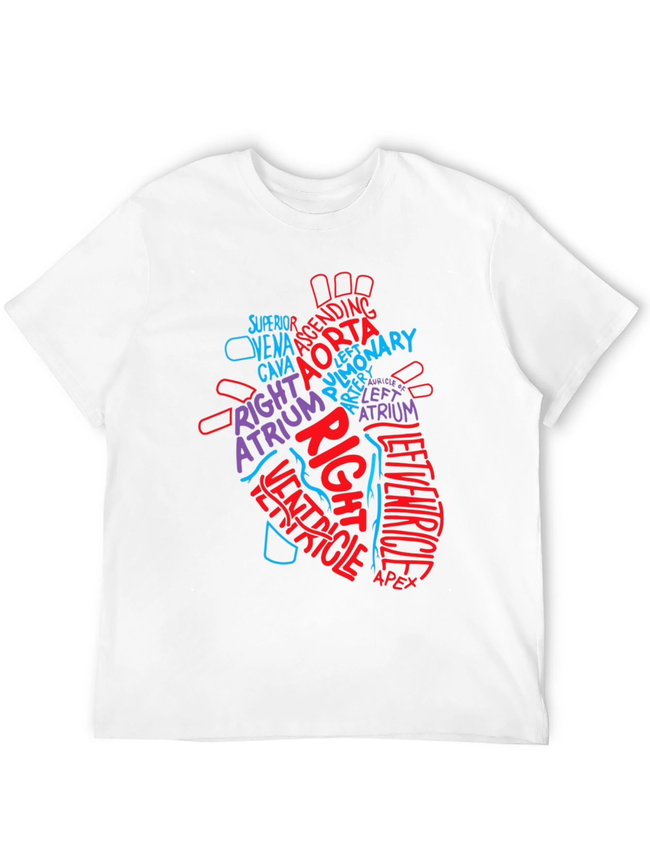 Camiseta Corazón Anatómico con Tipografía