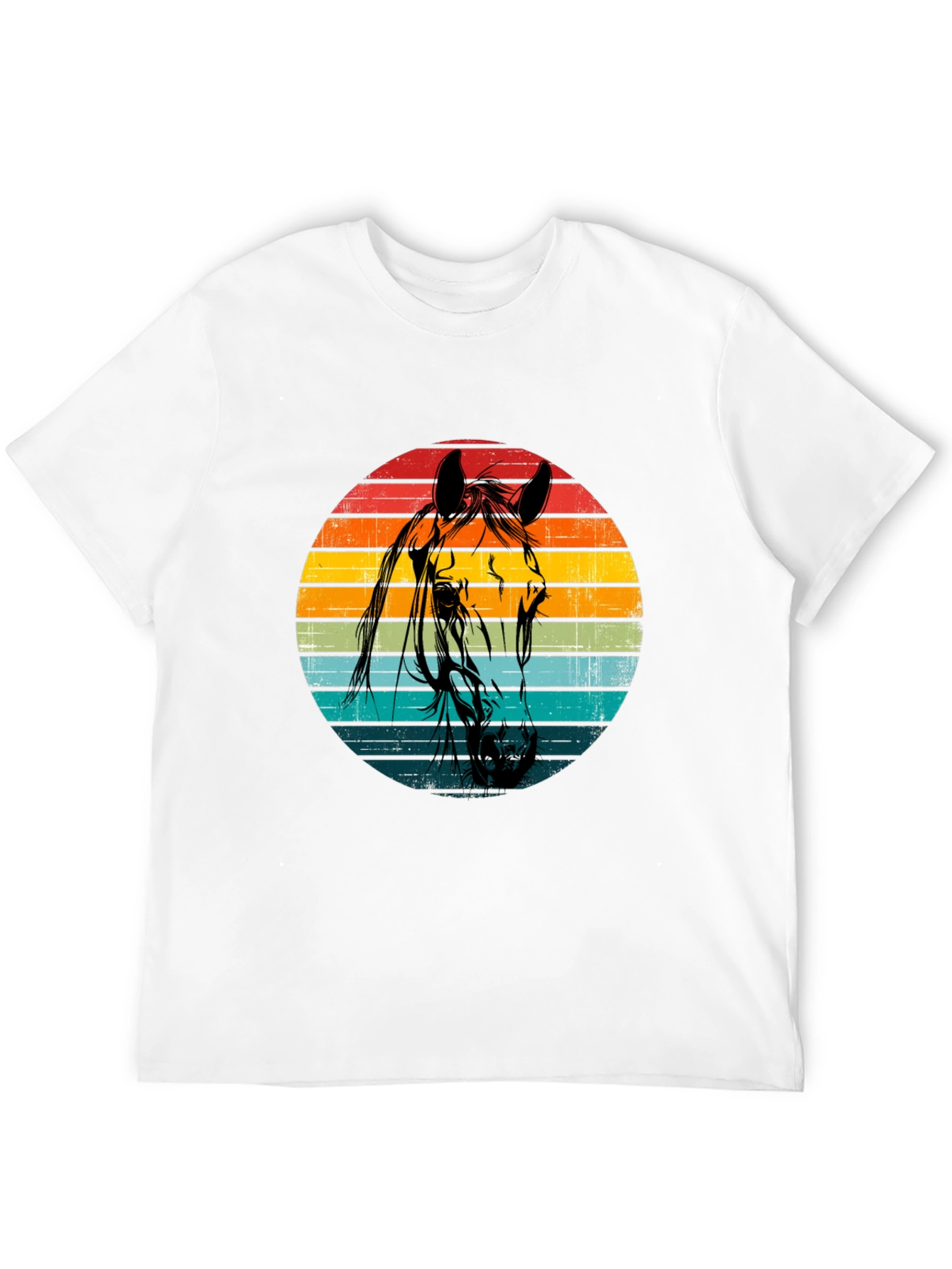 Camiseta Hombre Vintage Diseño de Caballo