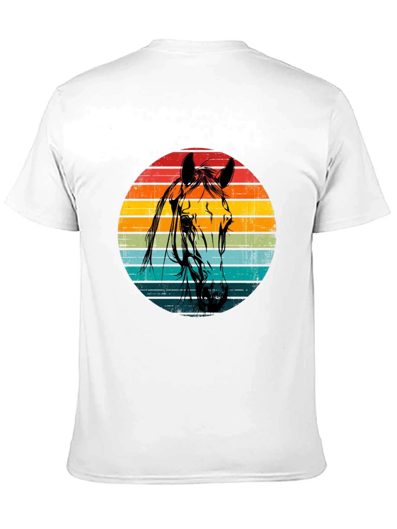 Camiseta Hombre Vintage Diseño de Caballo