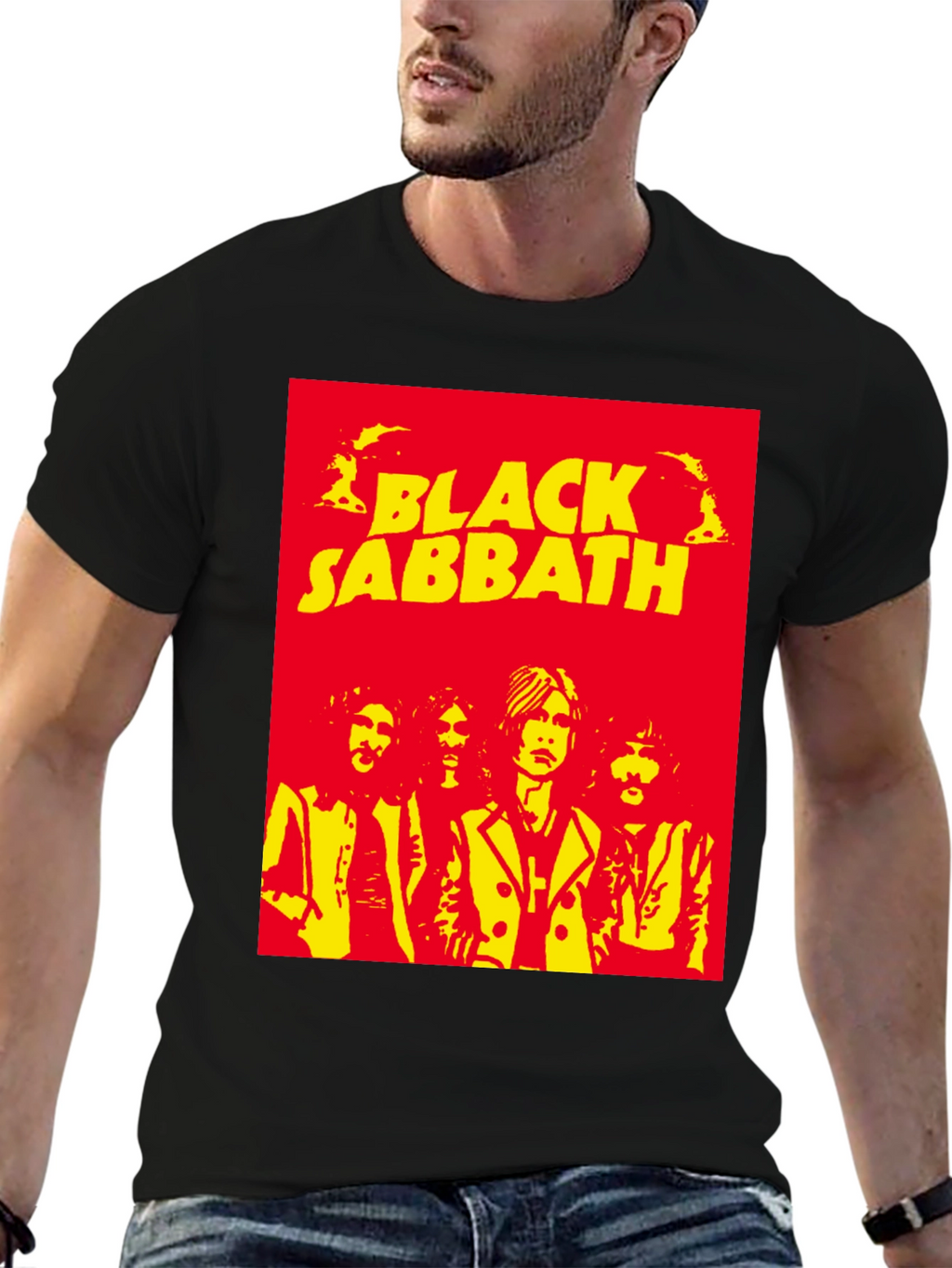 Camiseta Black Sabbath Retro para Hombre