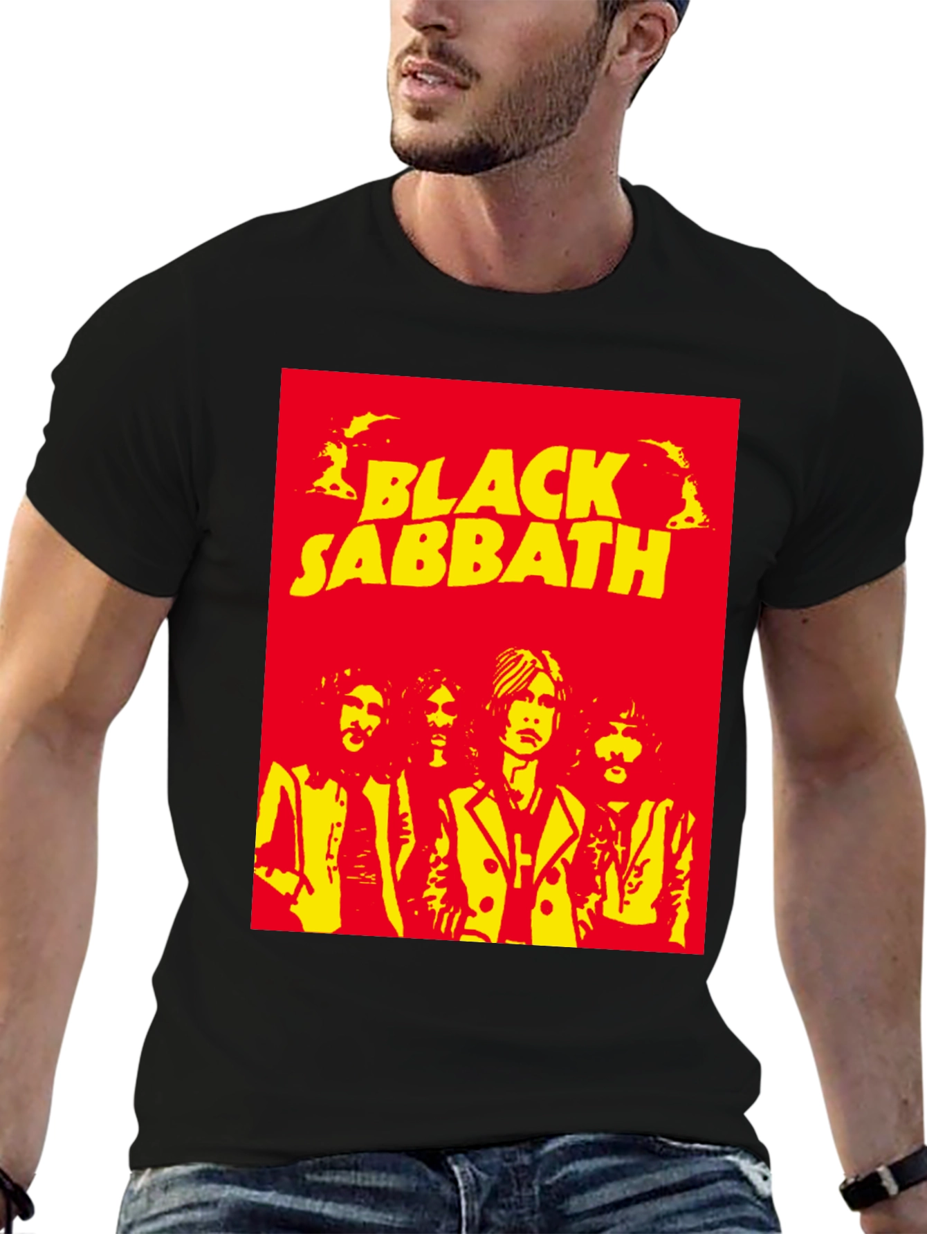Camiseta Black Sabbath Retro para Hombre