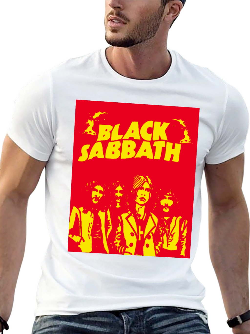 Camiseta Black Sabbath Retro para Hombre