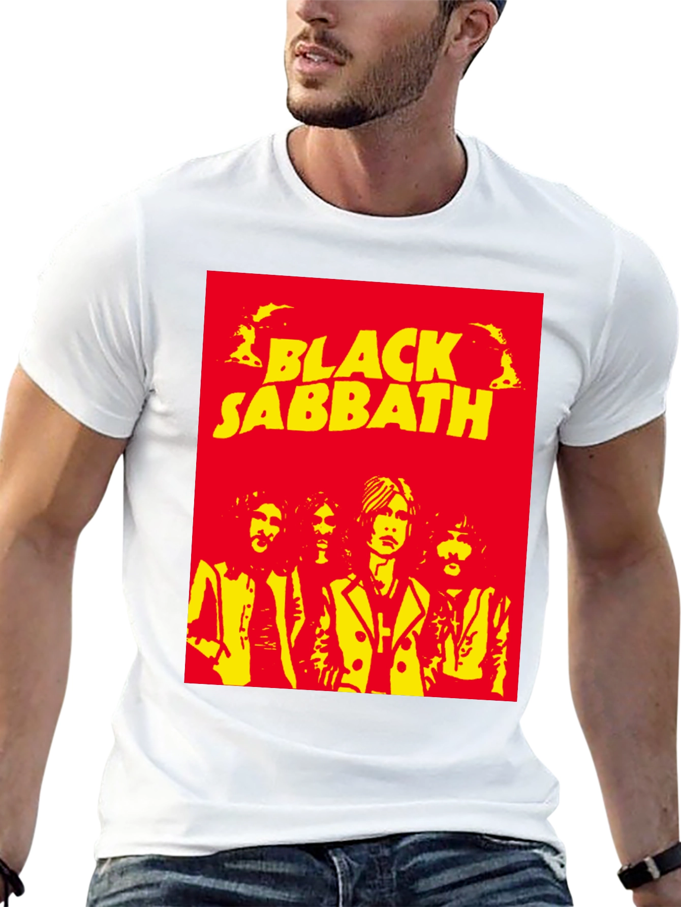 Camiseta Black Sabbath Retro para Hombre