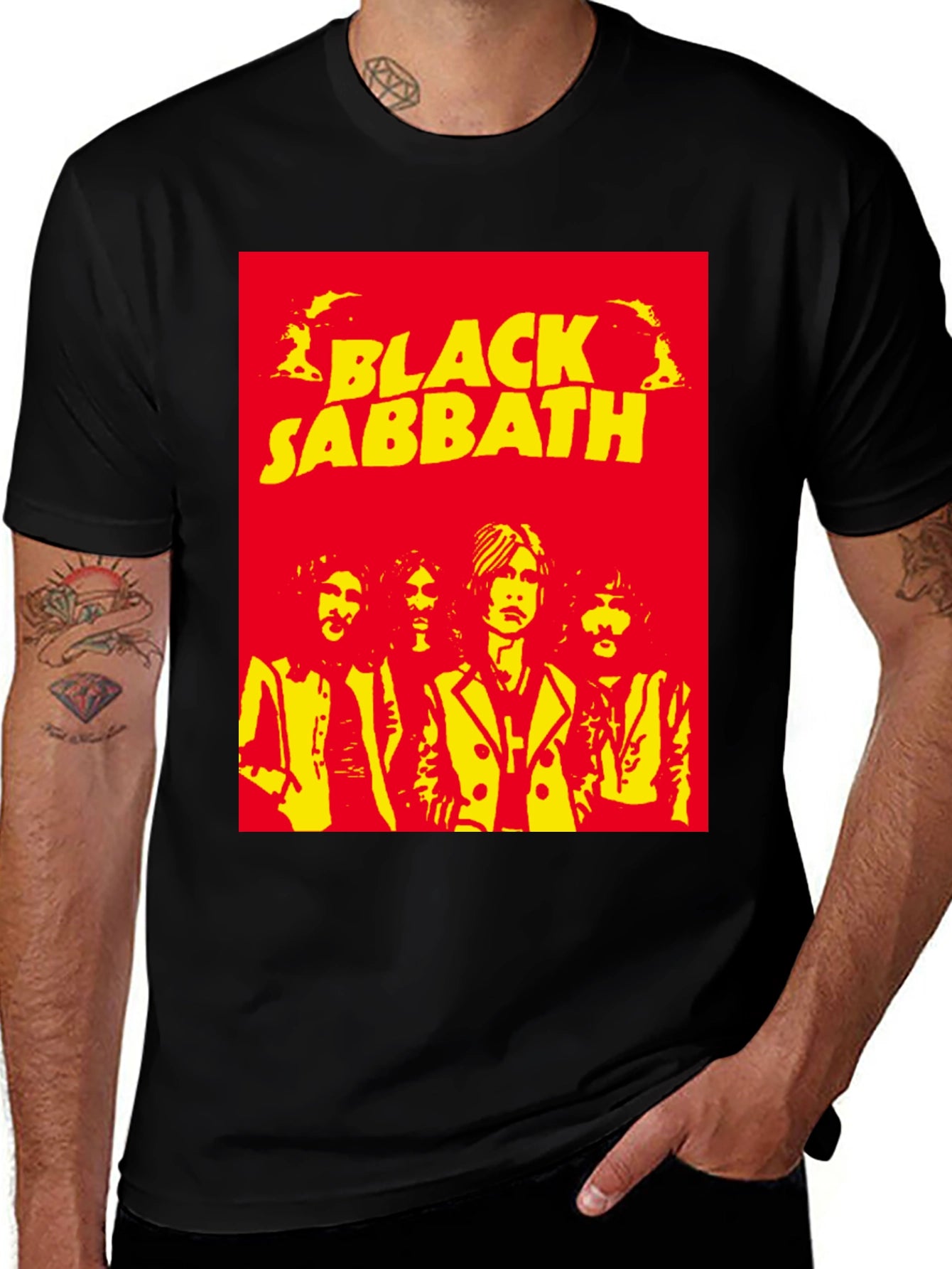 Camiseta Black Sabbath Retro para Hombre